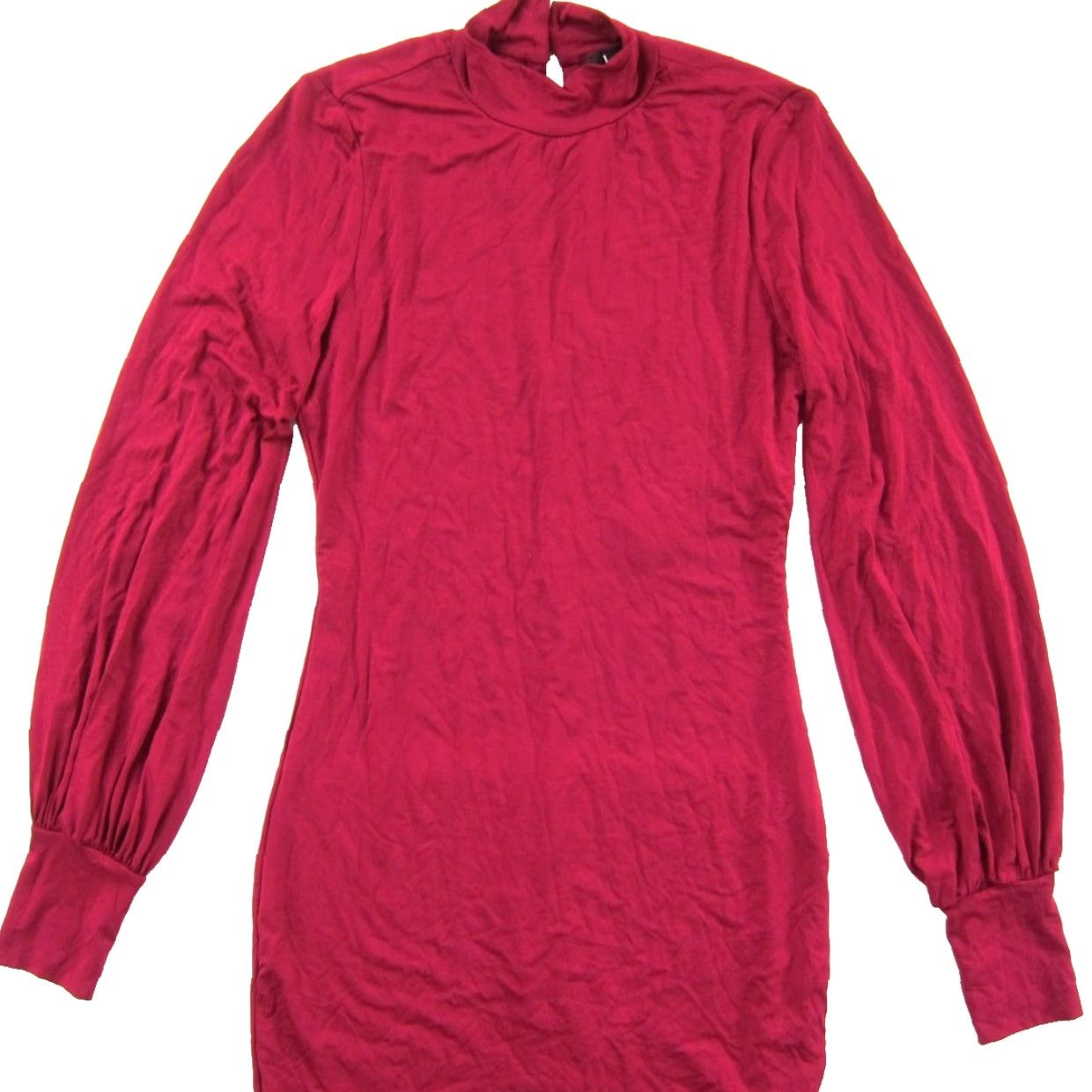 Lulus Lulus NWT Magenta Pink Long Sleeve Mock Neck Dress Small Dress Size S / US 4 / IT 40 - 4 Thumbnail