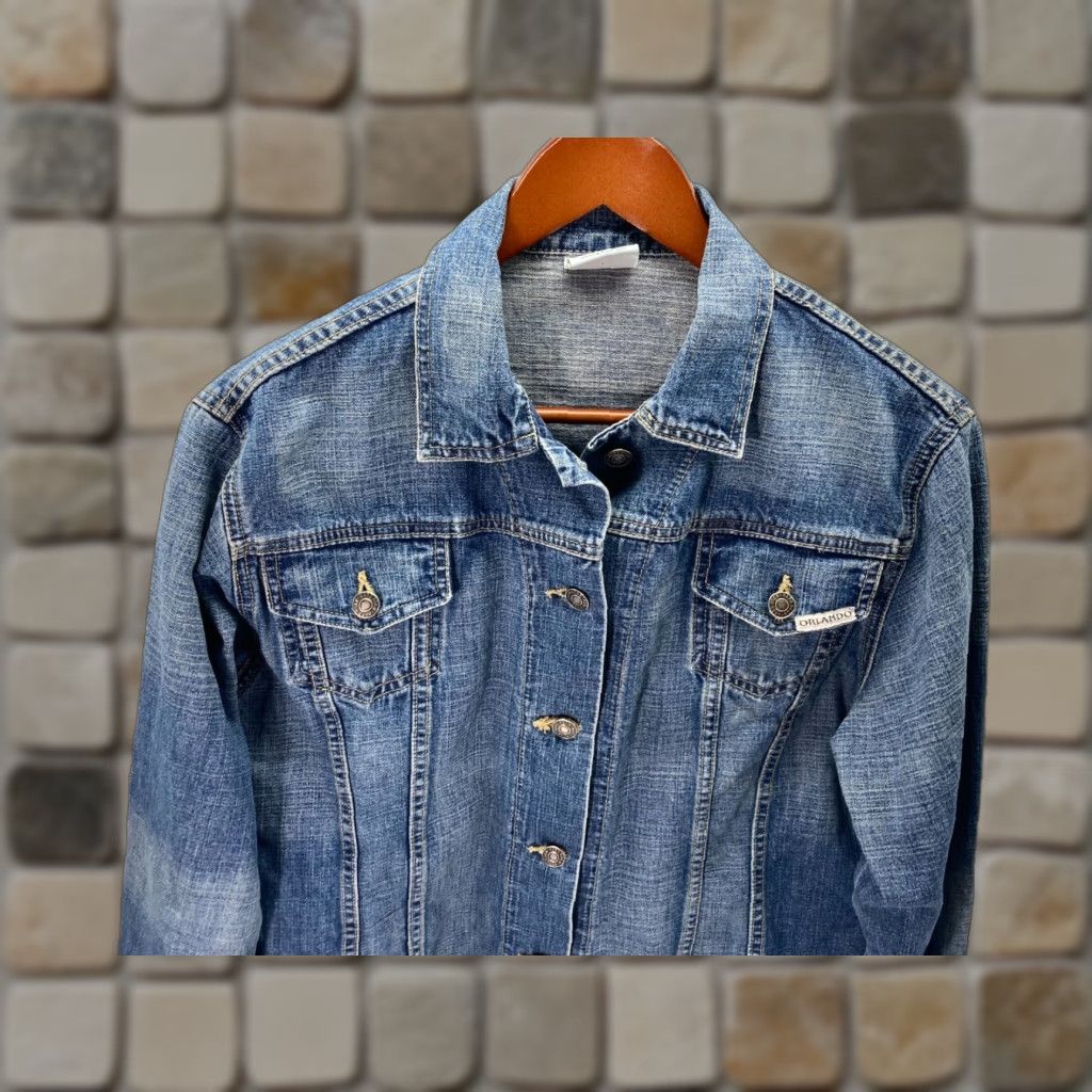 Hard Rock Cafe VINTAGE Hard Rock Vault Orlando Jacket Womens Medium Blue Denim Button Front Size M / US 6-8 / IT 42-44 - 1 Thumbnail