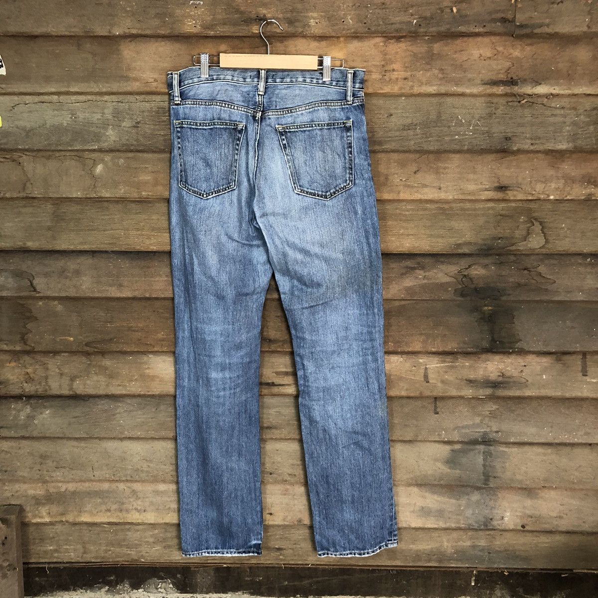 Japanese Brand Uniqlo Jeans vintage ripped faded Blue Denim Pants #7385 Size US 31 - 10 Thumbnail
