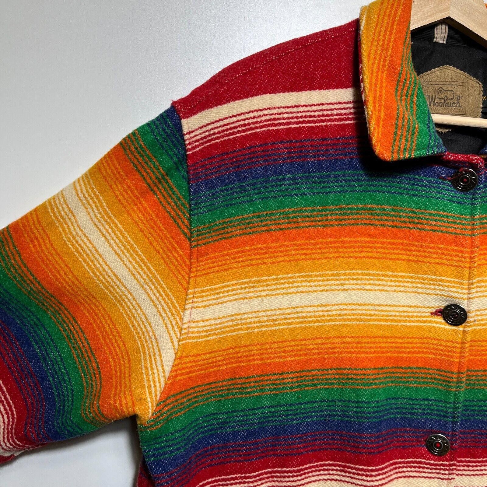 Vintage × Woolrich Woolen Mills Vintage 90s Woolrich Wool Overcoat XL Saltillo Serape Size US XL / EU 56 / 4 - 12 Thumbnail