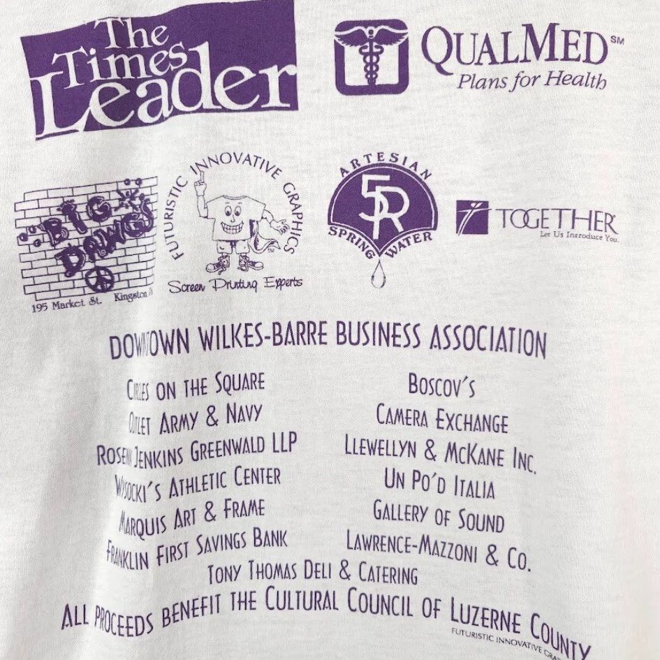 Fruit Of The Loom VINTAGE Fruit of the Loom T-Shirt Mens Large White 90s 1996 Luzerne County Race For The Arts 10K Music runner running Shirt Mens Size US L / EU 52-54 / 3 - 5 Thumbnail