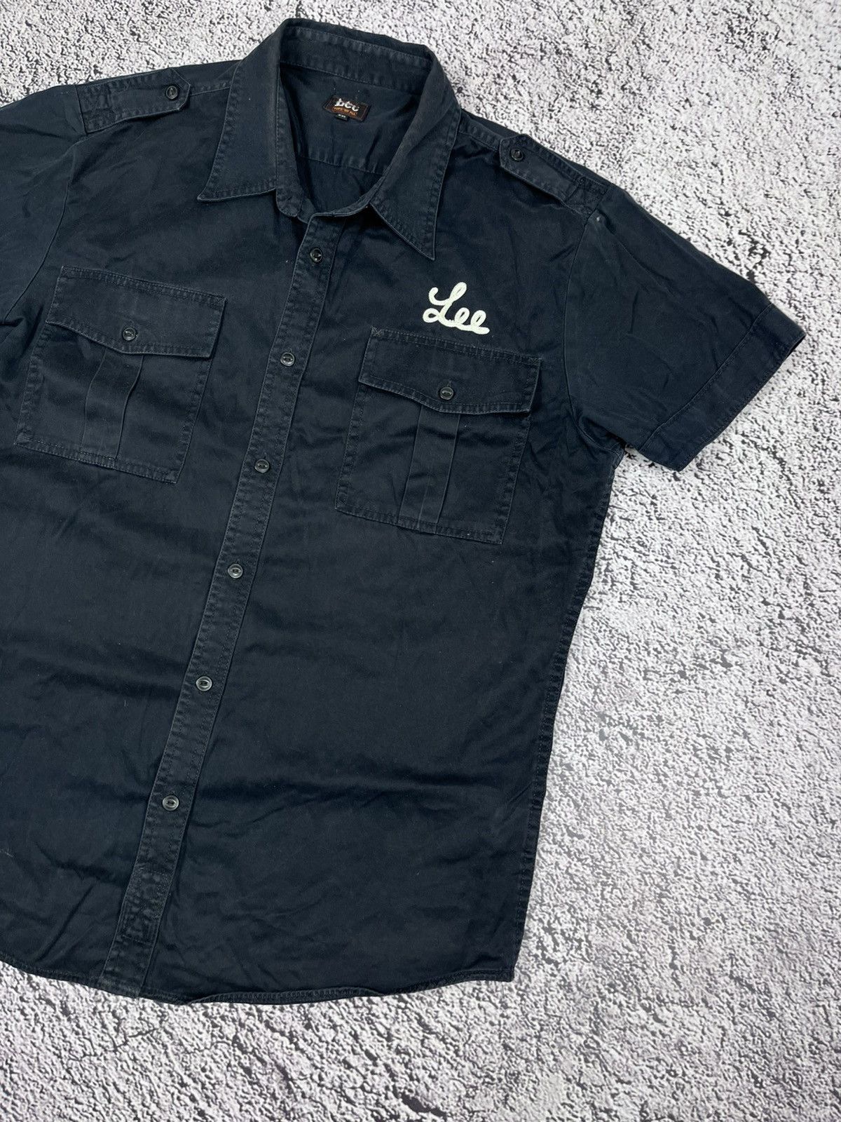 Lee Vintage 90s Lee Faded Kansas City Missouri Logo Faded Shirt Size US XL / EU 56 / 4 - 4 Thumbnail