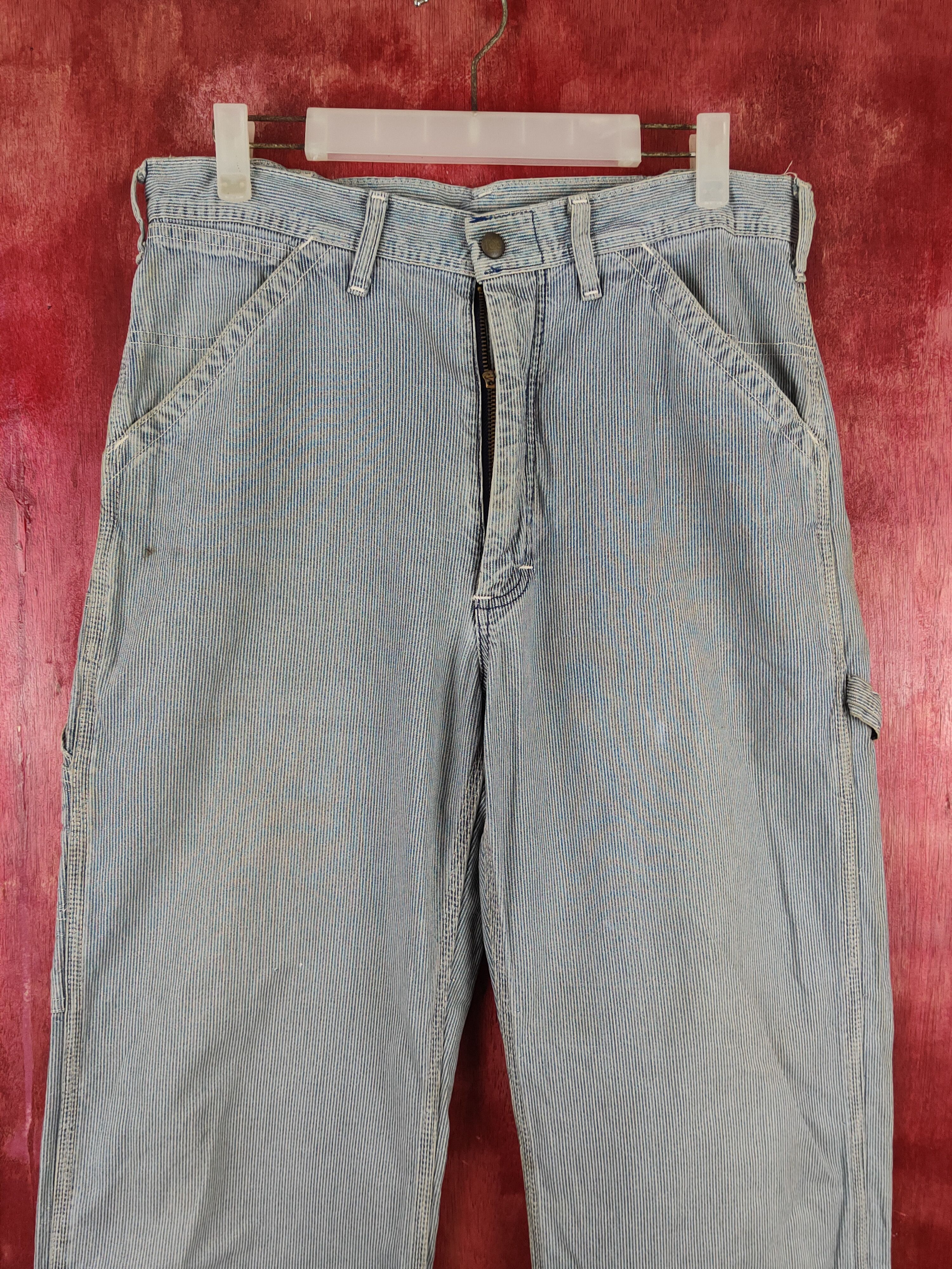 Vintage Lee Blue Faded stripe vintage painter Cargo Pants #S1711 Size US 32 / EU 48 - 2 Thumbnail