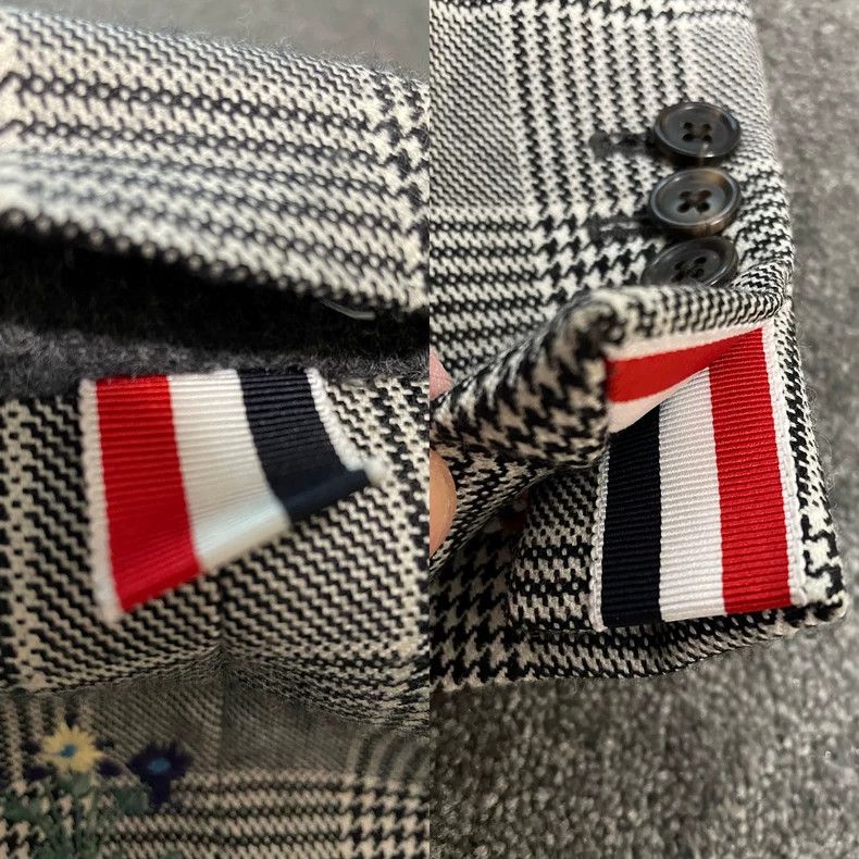 Thom Browne Thom BrownePlaid flower embroidered suit 2503-Nextarrow Size XS / US 0-2 / IT 36-38 - 4 Thumbnail