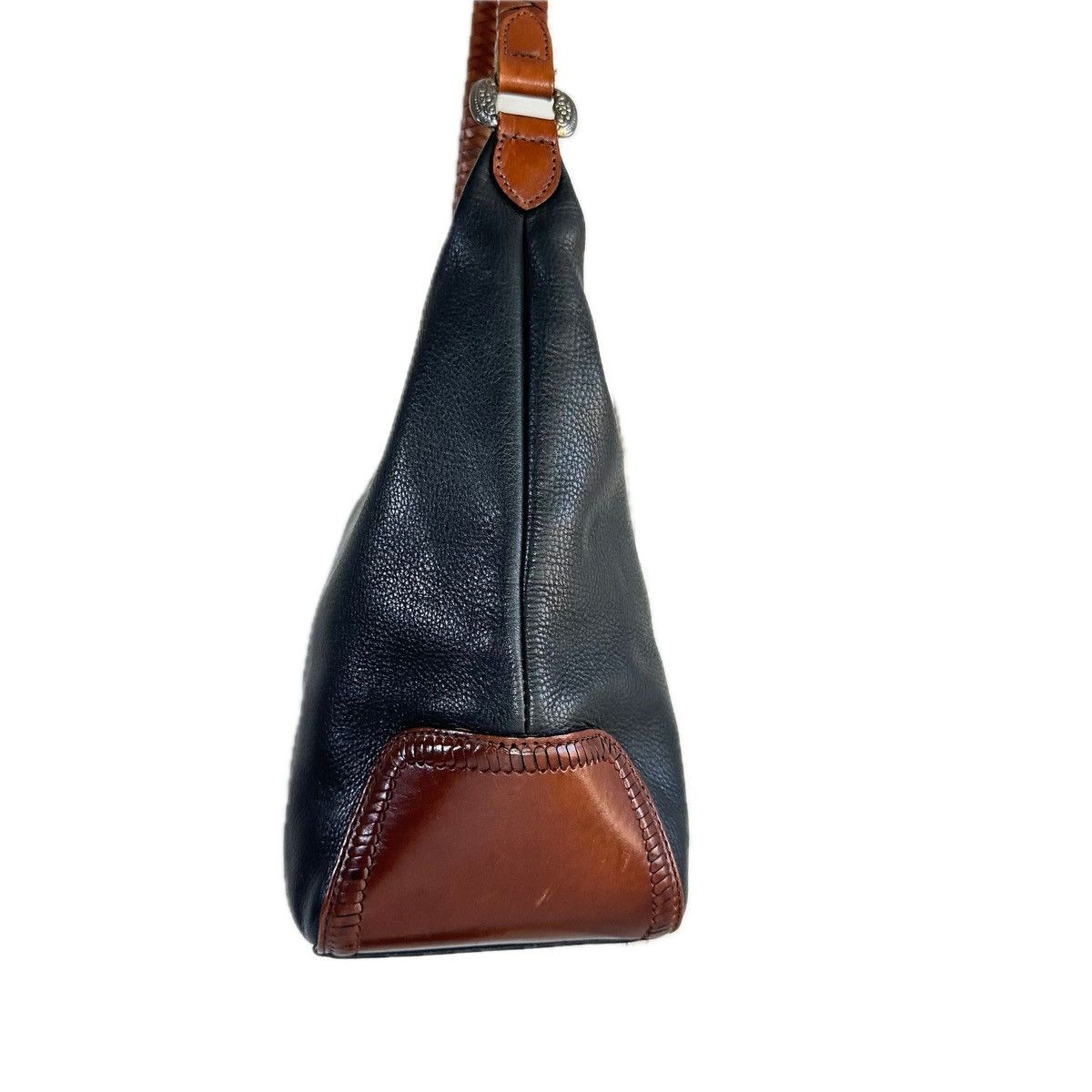 Fossil Vintage Fossil Black Leather Accents Brailed Strap Hobo Bag Size ONE SIZE - 8 Thumbnail