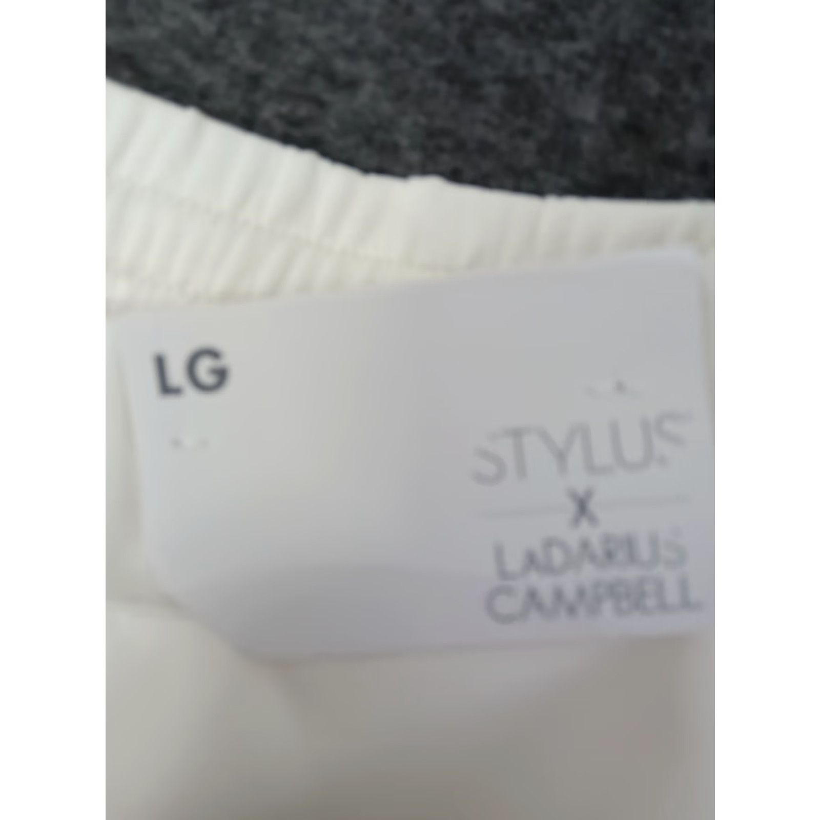 Vintage Ladarius Campbell Stylus Ivory Flat Front Pants Men L Relaxed Fit Elastic Back Waist 32in Inseam 26in Solid Casual Travel Shirt? Size US 33 - 7 Thumbnail