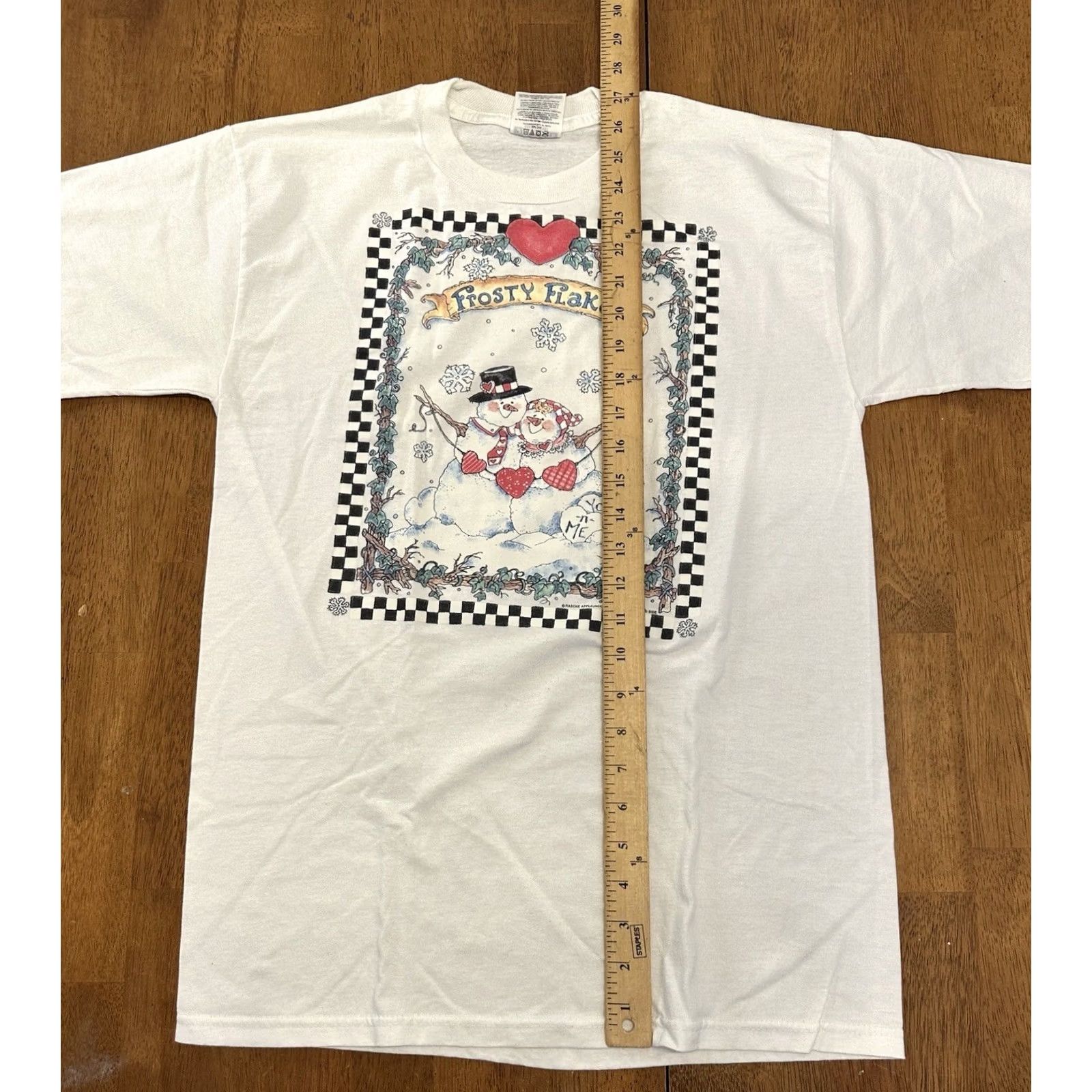 Jerzees VINTAGE Frosty The Snowman T Shirt Medium Frosty Flakes Christmas Snowy Winter Size US M / EU 48-50 / 2 - 6 Thumbnail