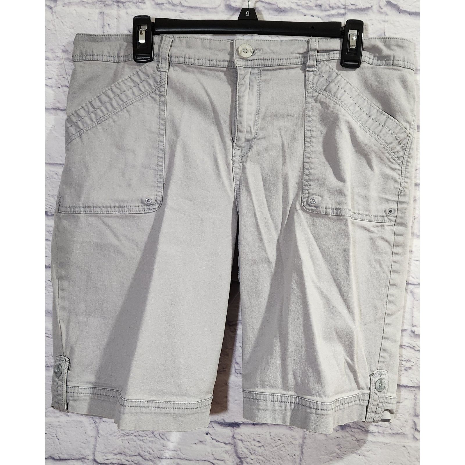 Gloria Vanderbilt Gloria Vanderbilt Gray Khaki Unltd Shorts 12 Lightweight Grailed