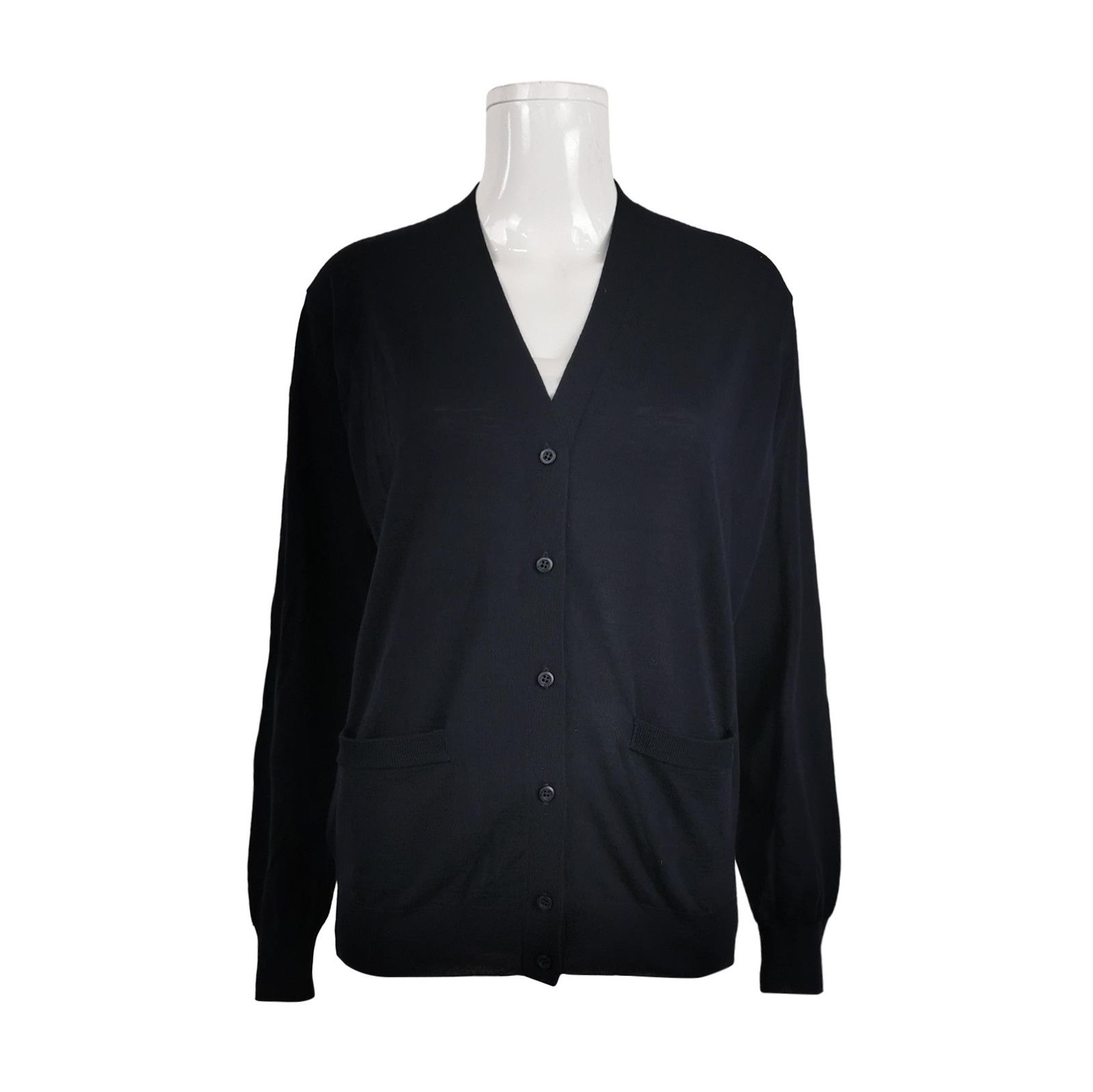 Prada Prada Wool V-Neck Button-Up Cardigan 0089 Size S / US 4 / IT 40 - 1 Thumbnail