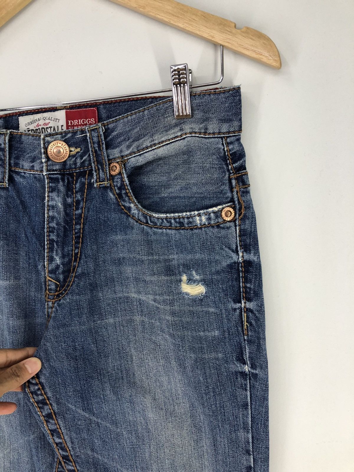 Aeropostale Vintage Aeropostale Driggs Slim Bootcut Distressed Jeans Size US 29 - 7 Thumbnail