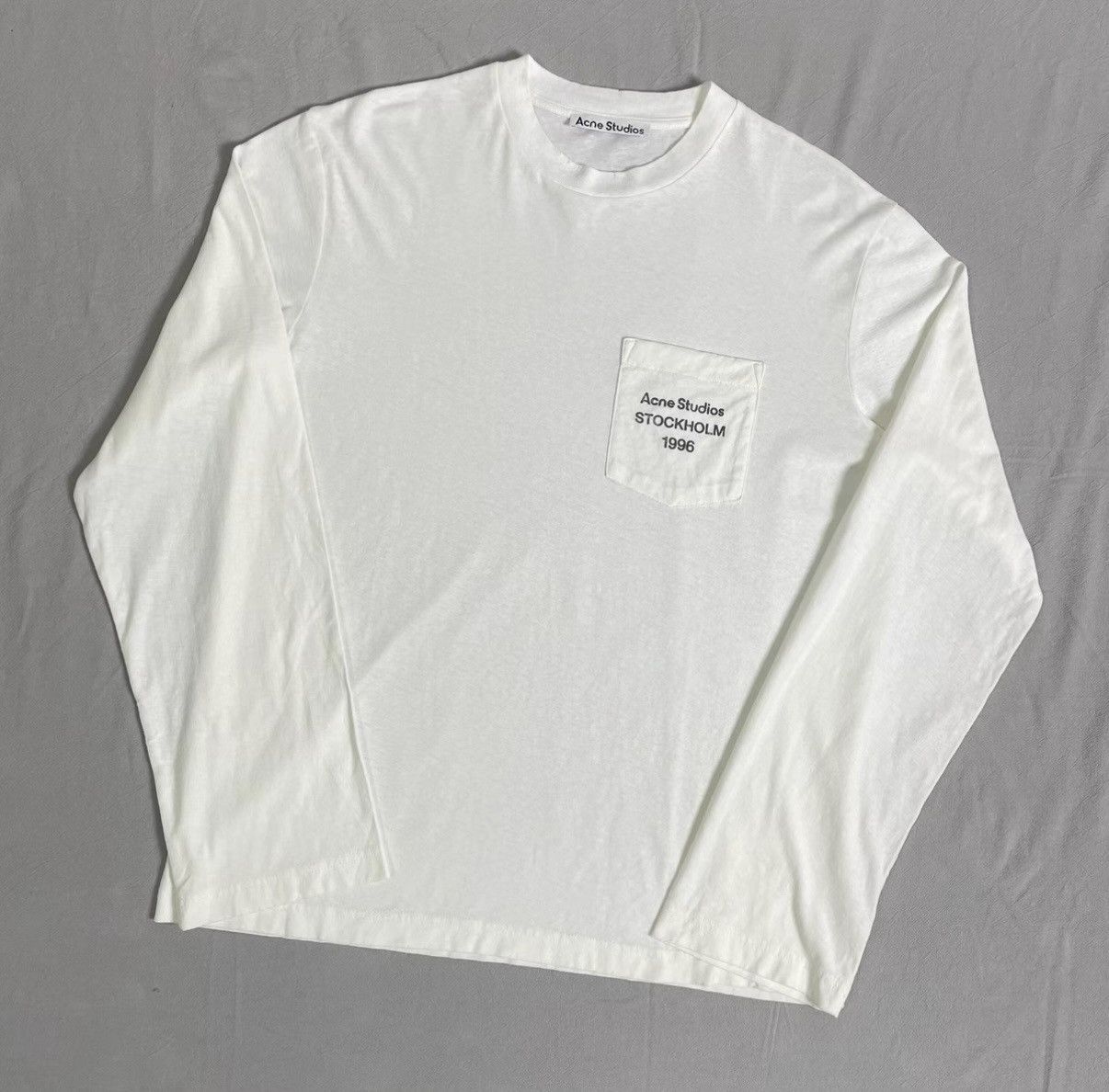 Acne Studios Acne Studios 25FW Chest Logo Print Long Sleeve T-shirt Size US XS / EU 42 / 0 - 4 Thumbnail