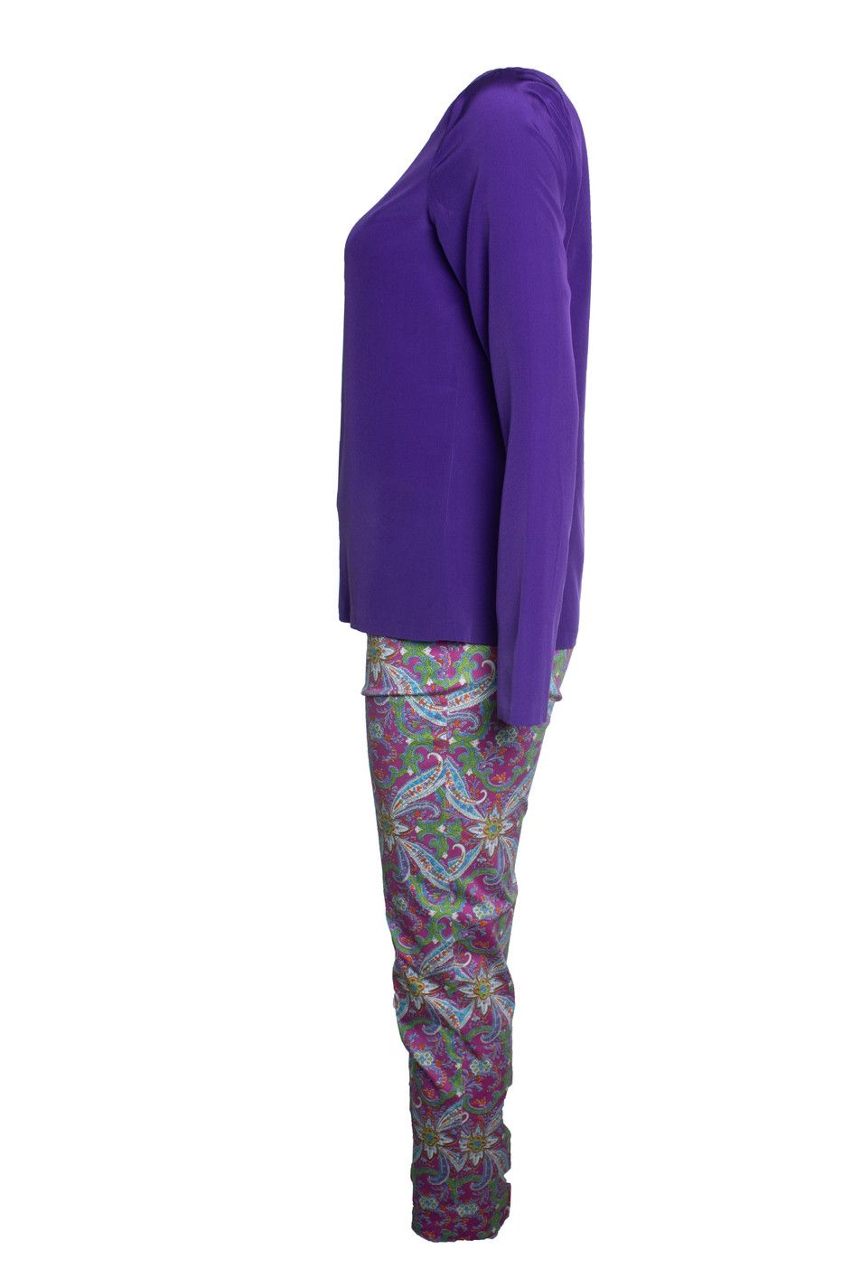 Ralph Lauren Ralph Lauren, Purple set with paisley print Size 27" / US 4 / IT 40 - 3 Thumbnail
