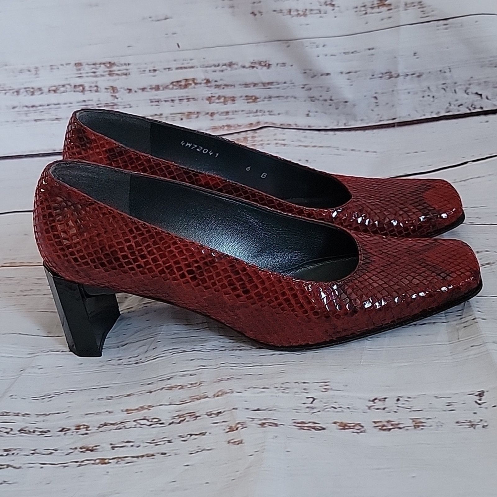 Stuart Weitzman Stuart Weitzman 90s Square Toe Block Heel Pumps 6 Size US 6 / IT 36 - 5 Thumbnail