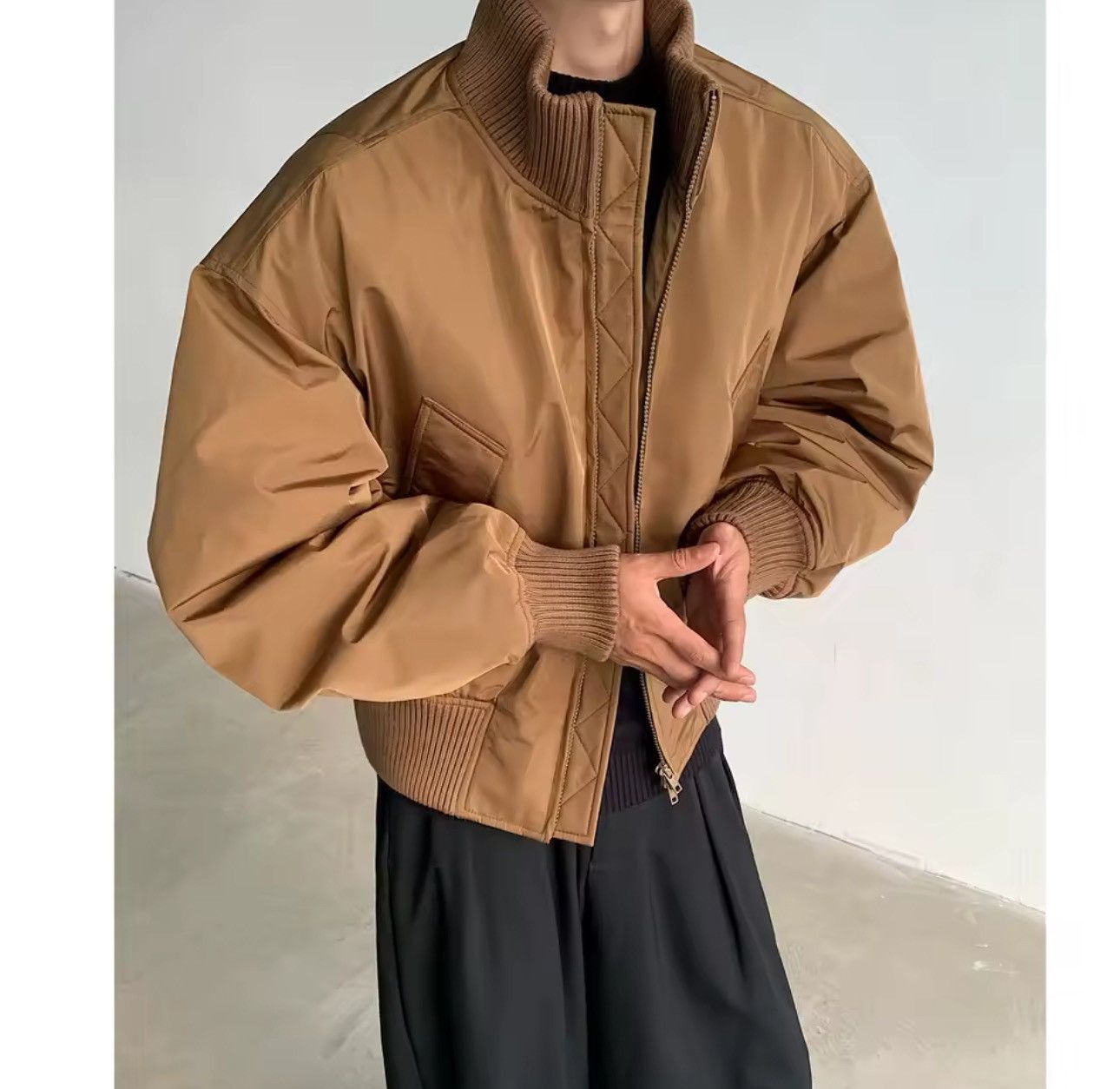 Other Streetwear Casual Autumn Padded Zip Up Jacket Bomber Size US XL / EU 56 / 4 - 3 Thumbnail