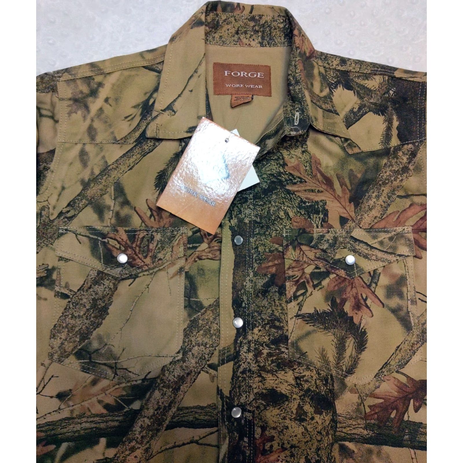 Vintage Forge Workwear Shirt Mens M Camouflage Brushpopper Western Pearl Snap Hunting Size US M / EU 48-50 / 2 - 4 Thumbnail