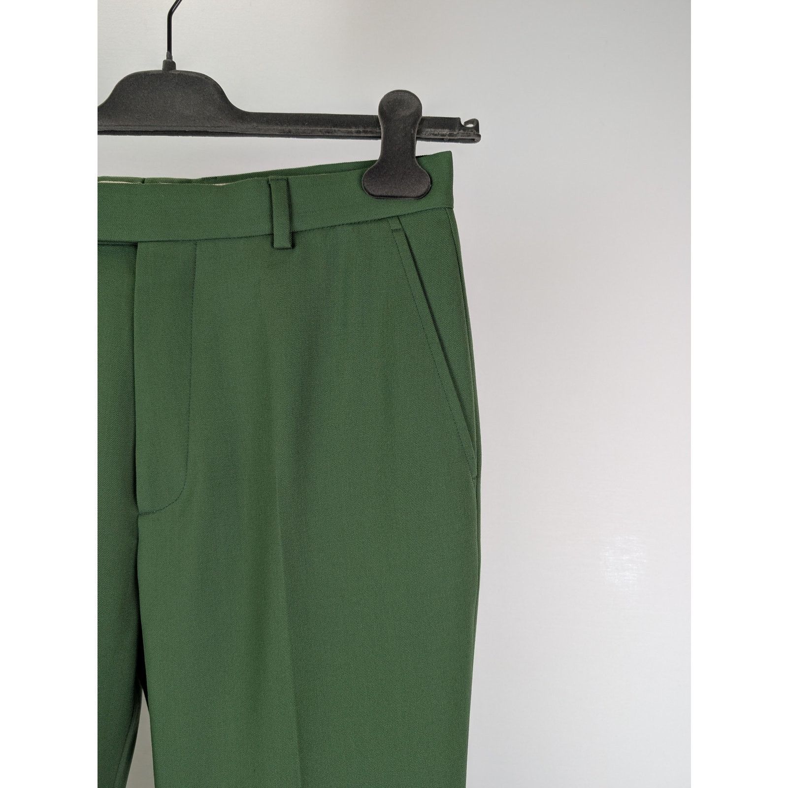 Gucci o1rshd1 Aria Pant English Wool Gabardine Pants Sage Green Size US 30 / EU 46 - 4 Thumbnail