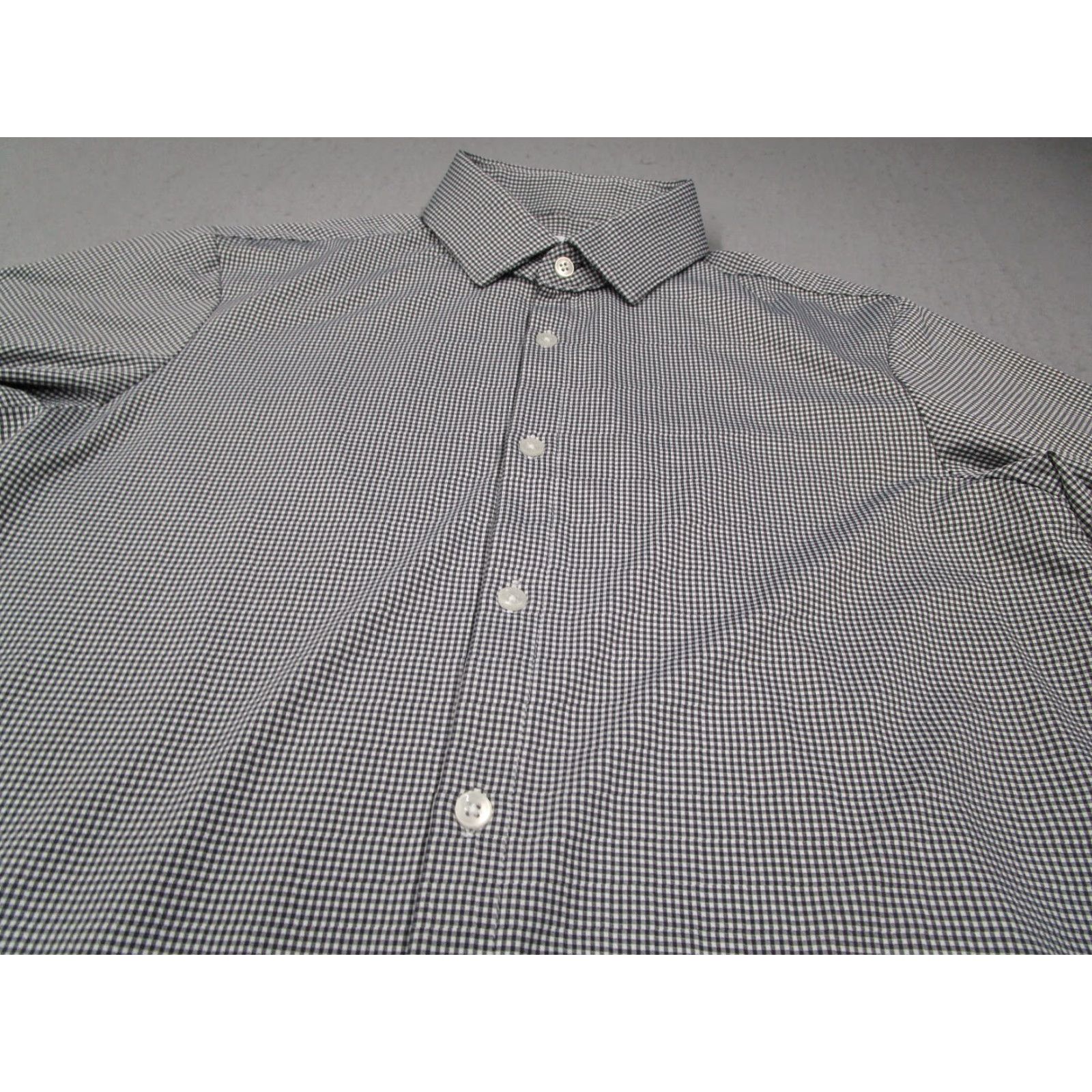 Mizzen+Main Mizzen+Main Shirt Men Medium Trim Fit Gray Check Spinnaker Workwear Made in USA Size US M / EU 48-50 / 2 - 2 Thumbnail
