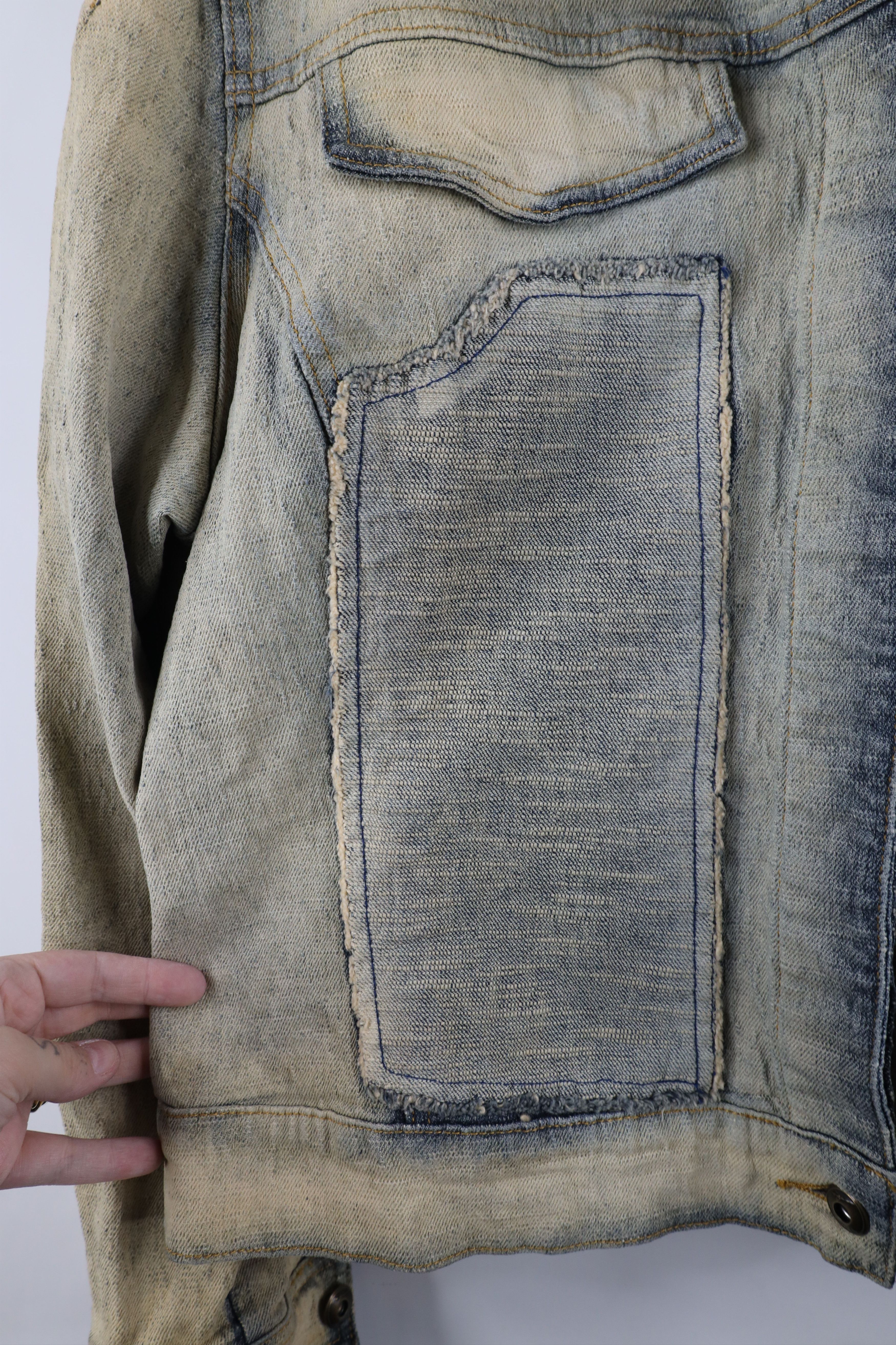 Fubu × Vintage Vintage FUBU Spell Out Stretch Denim Jean Trucker Jacket Size XL / US 12-14 / IT 48-50 - 4 Thumbnail