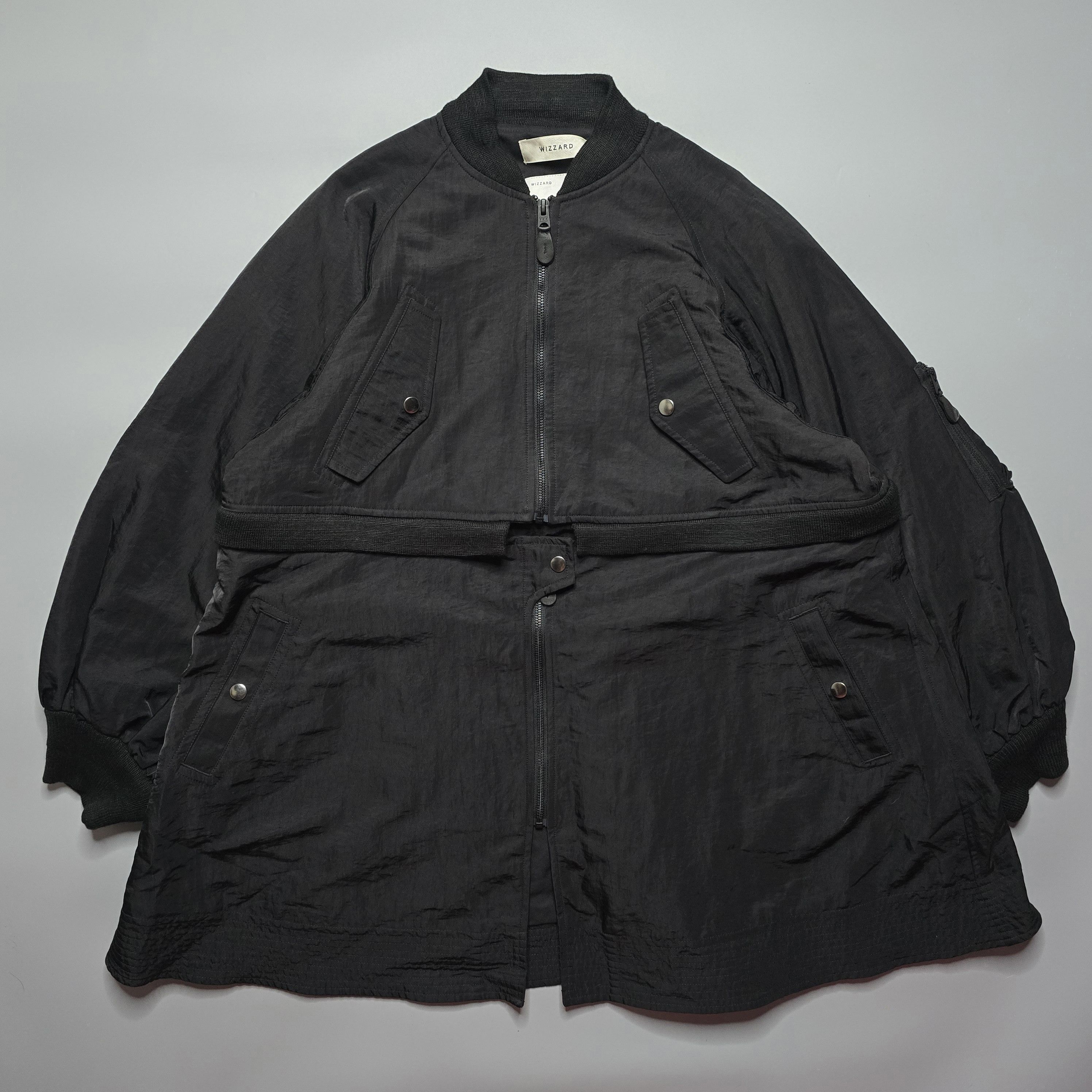Japanese Brand Wizzard - Detachable Bomber Jacket (2in1) Size M / US 6-8 / IT 42-44 - 1 Thumbnail