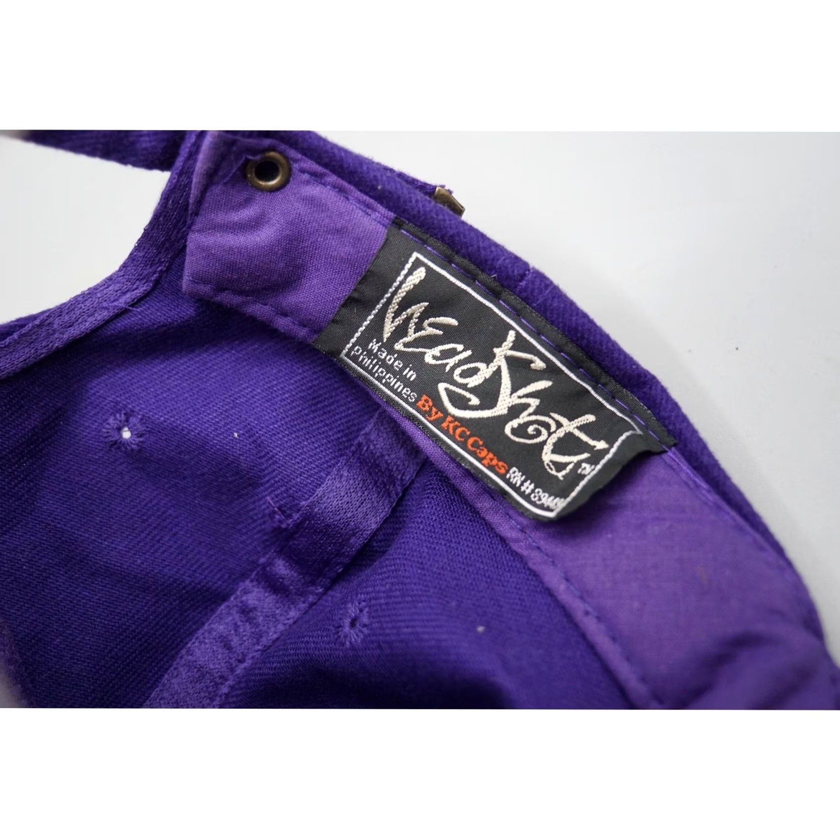 Vintage VINTAGE KC Caps Aurora V8 Hat Purple Signed Darrin Brassfield Autographed 90s Mens Size ONE SIZE - 8 Thumbnail