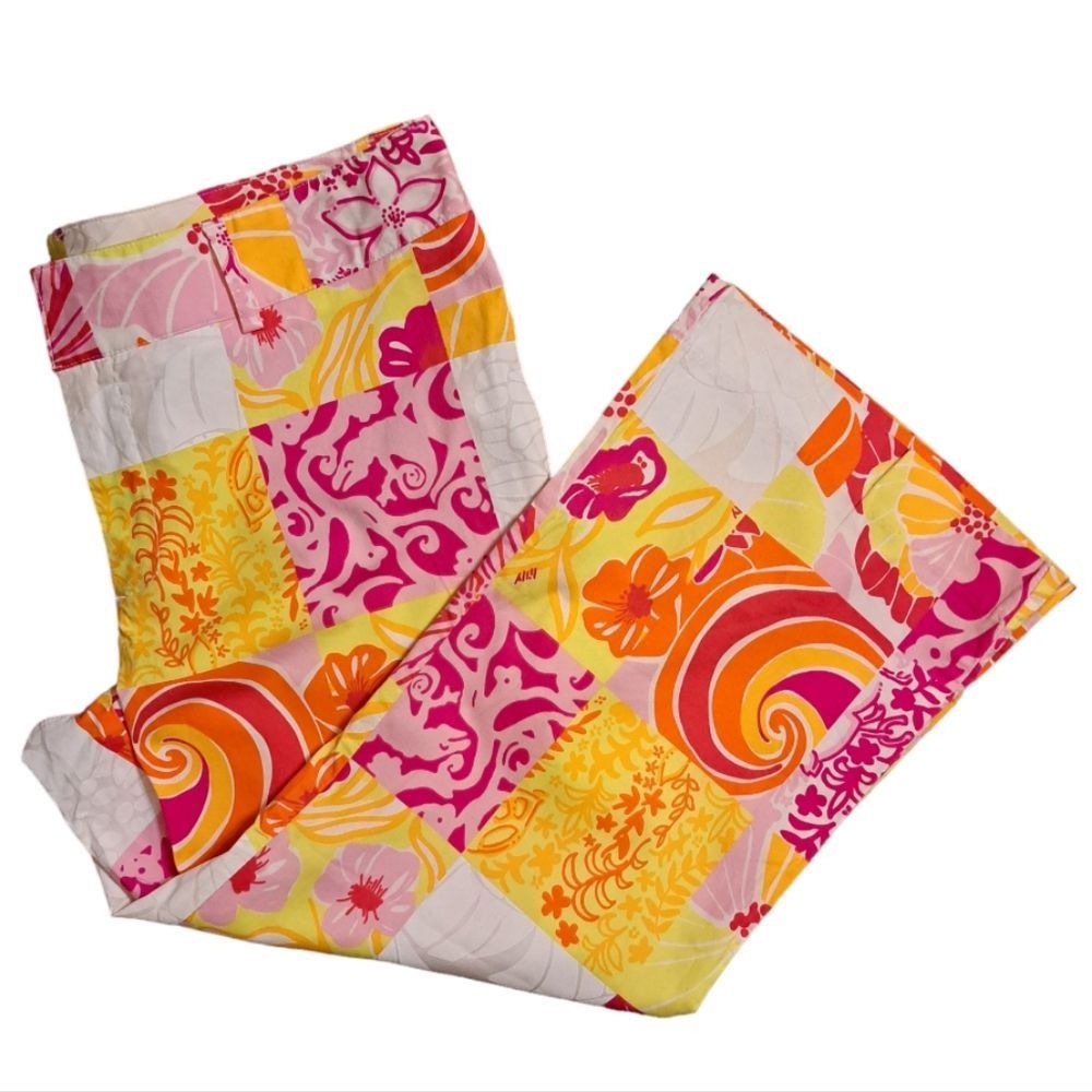 Lilly Pulitzer Lilly Pulitzer Colorful Floral Trouser Capri Pants 90's Siz Size 25" / US 0 / IT 36 - 2 Thumbnail