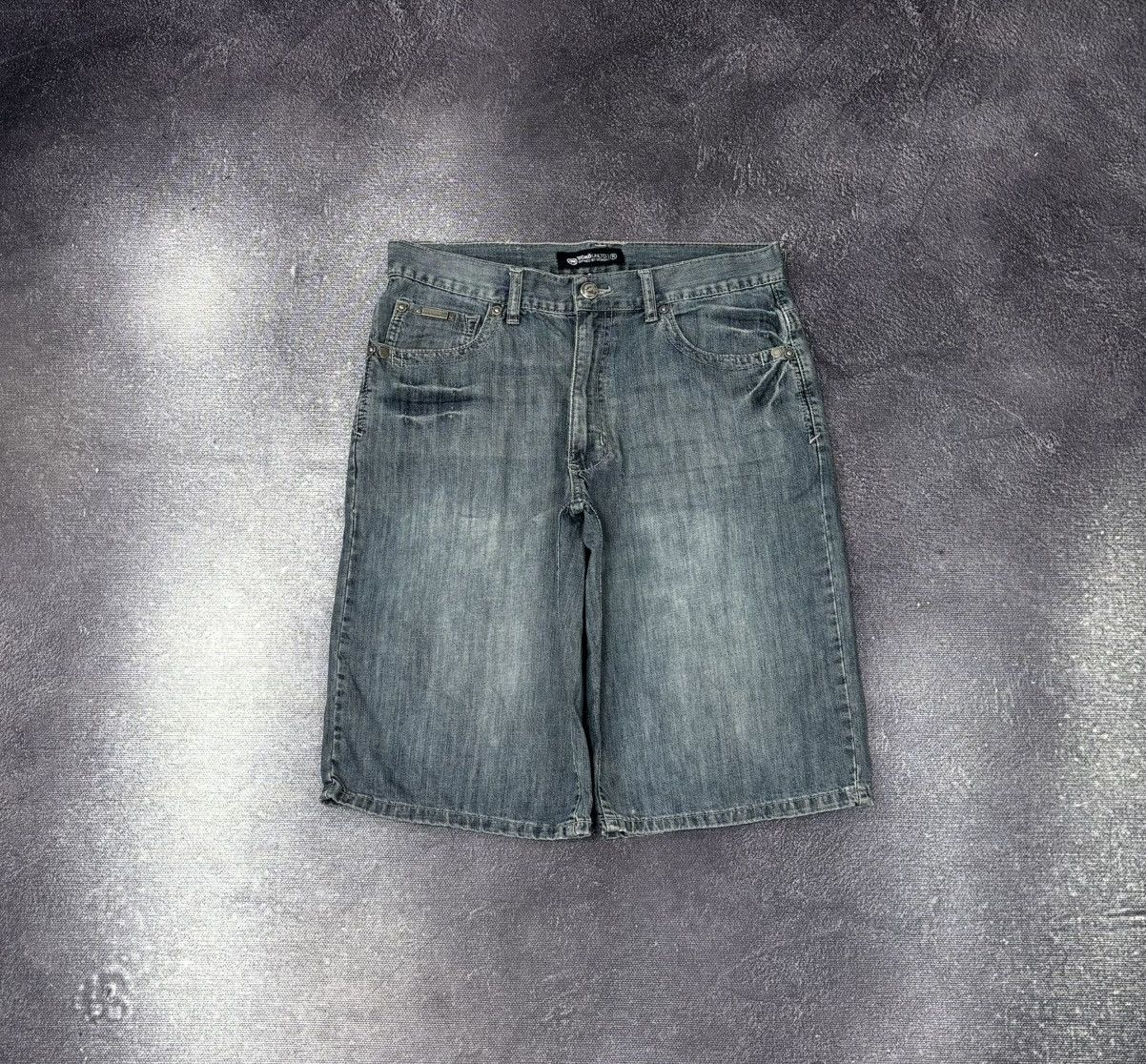 Ecko Unltd. Vintage Ecko Unltd Y2K Hip Hop Hype Faded Baggy Denim Shorts Size US 32 / EU 48 - 1 Thumbnail