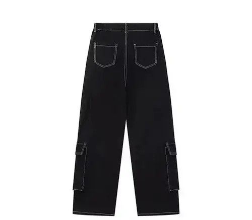 Jean Black Cargo Carpenter Denim Jeans Size US 32 / EU 48 - 2 Thumbnail