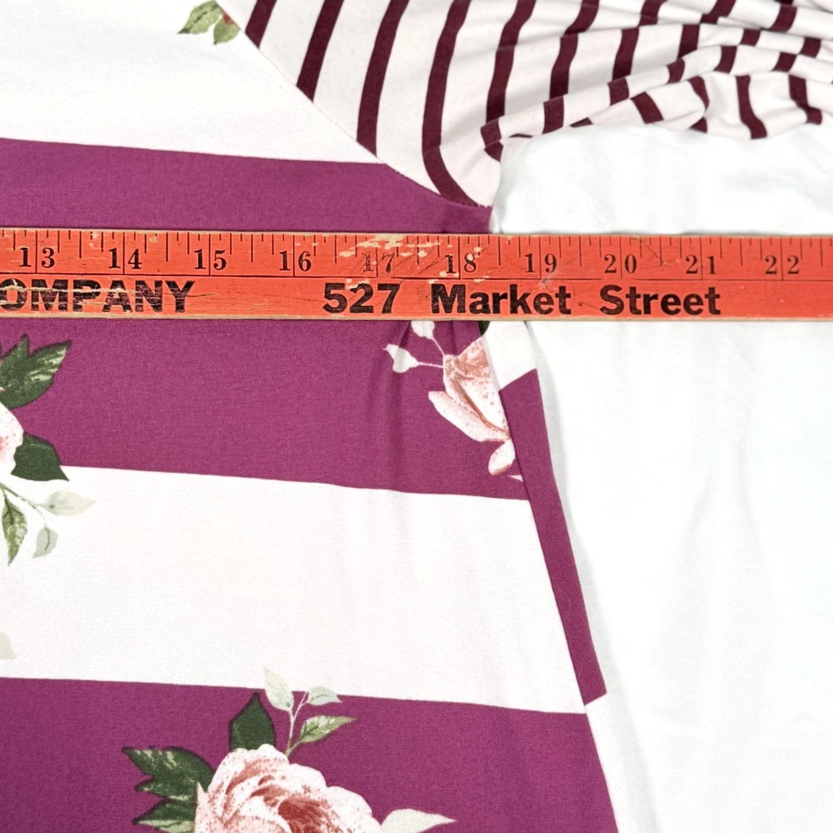 Pinko Emerald Shirt Womens Medium Pink White Floral Stripe 3/4 Sleeve Raglan Tunic Size M / US 6-8 / IT 42-44 - 6 Thumbnail