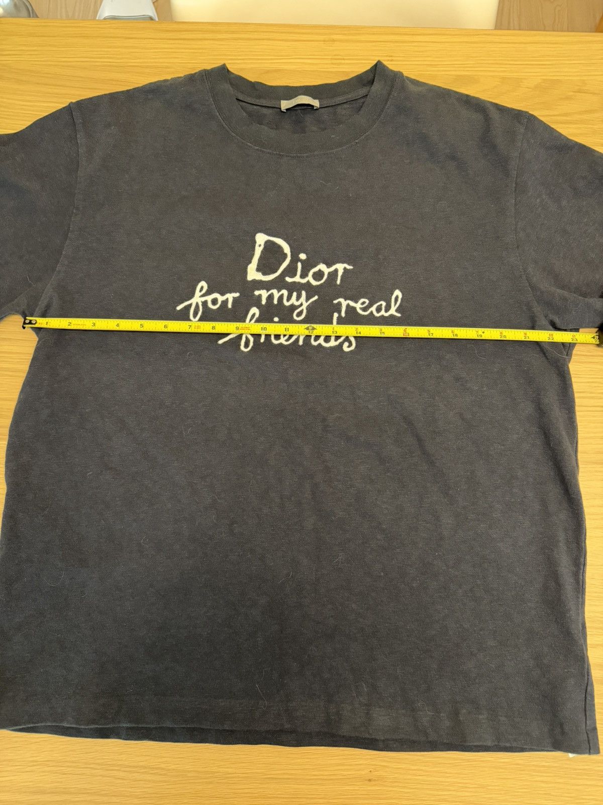 Dior “For My Real Friends” Tee – Washed Black / Vintage Fade Size US XL / EU 56 / 4 - 17 Thumbnail