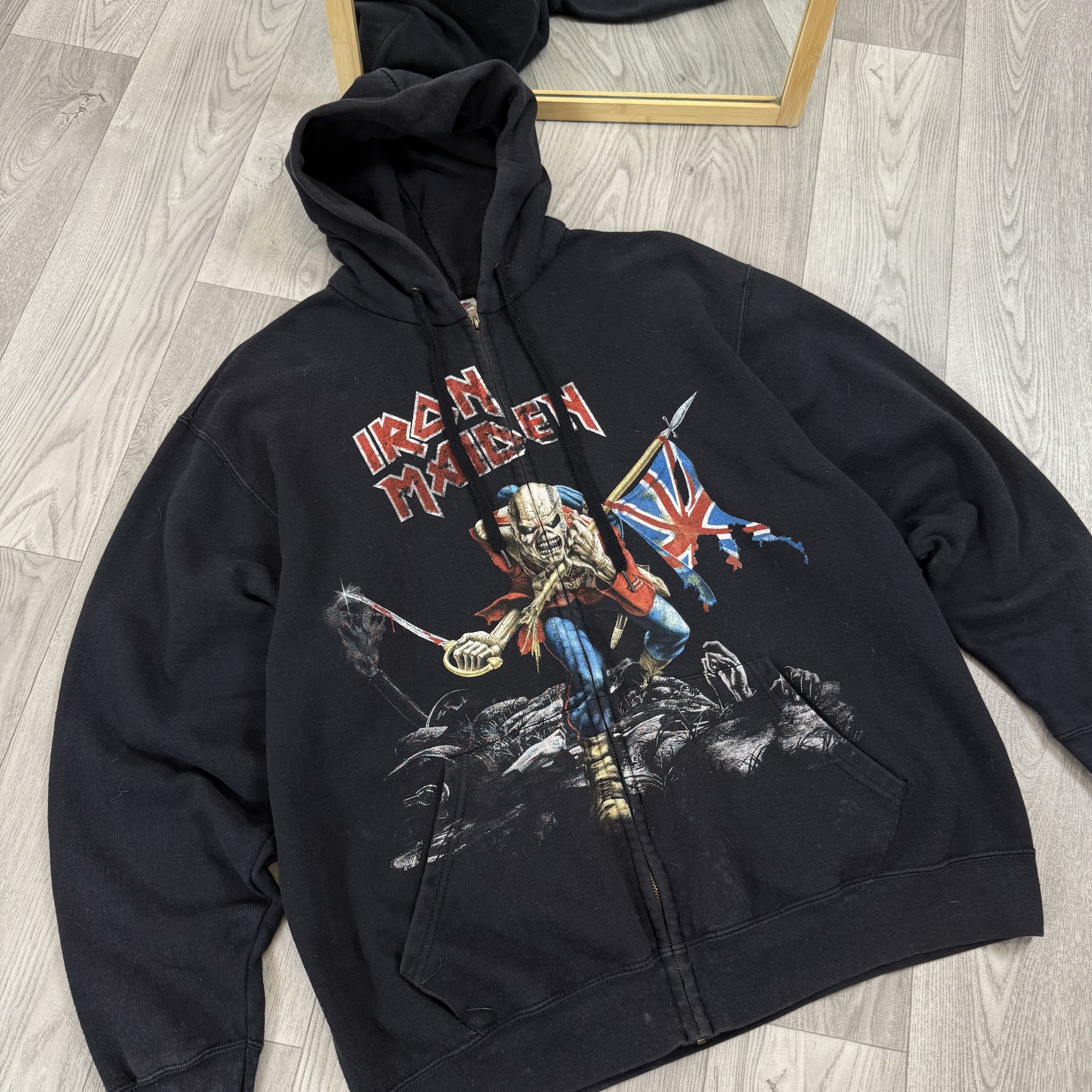 Iron Maiden Vintage Iron Maiden 90s Rock Band Zip Hoodie Hooded Sweat Size US XL / EU 56 / 4 - 9 Thumbnail
