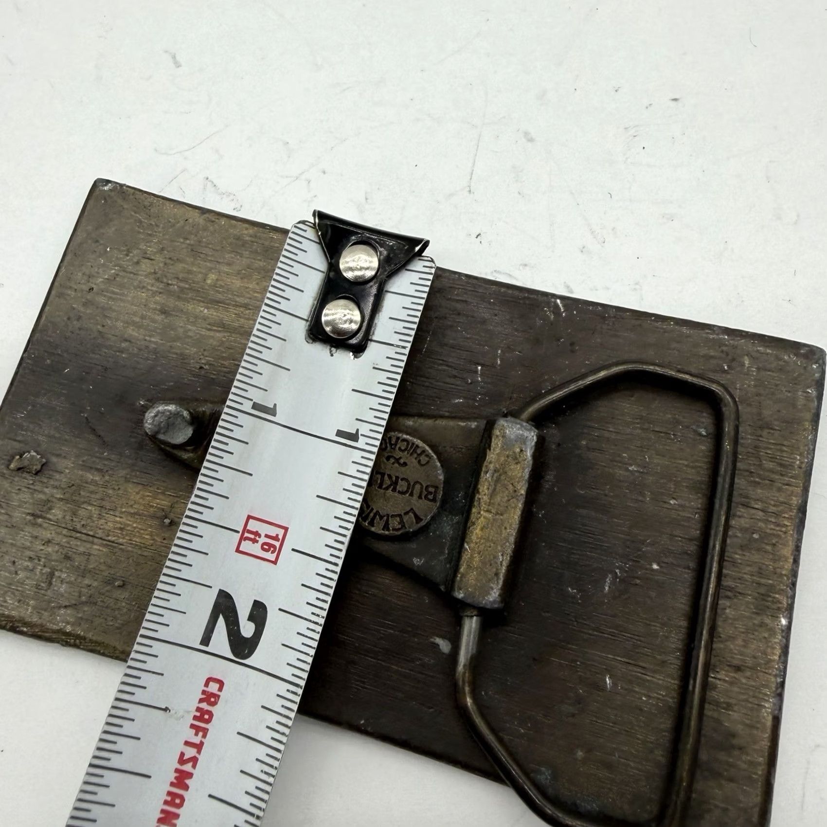 Vintage VINTAGE Brass Acapulco Gold Belt Buckle FLAW Bronze Motorcycle Unbranded Adult Unisex 1970s Damaged Prong Broken Size ONE SIZE - 2 Thumbnail