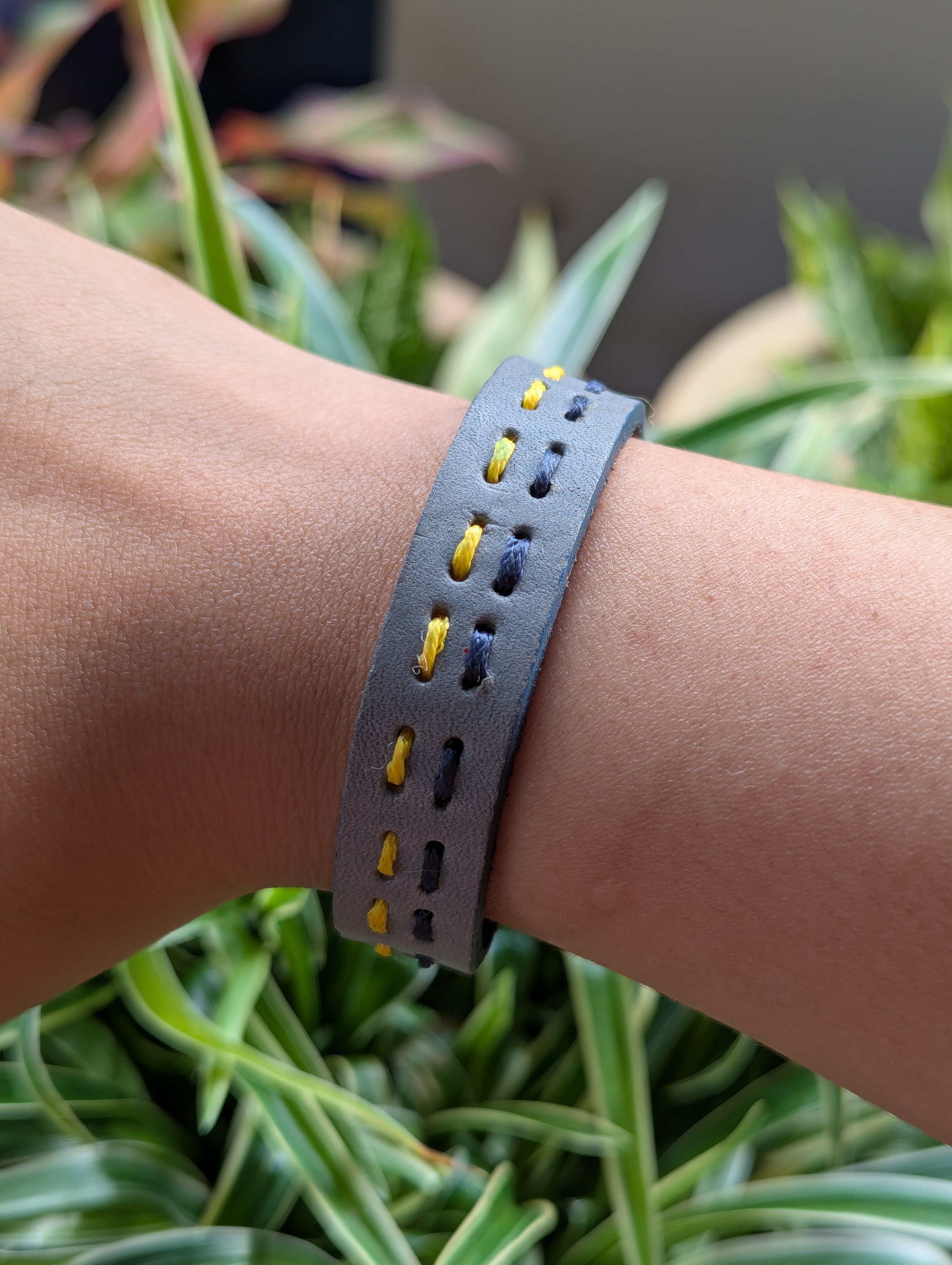 Leather Blue Leather Bracelet Size ONE SIZE - 2 Thumbnail