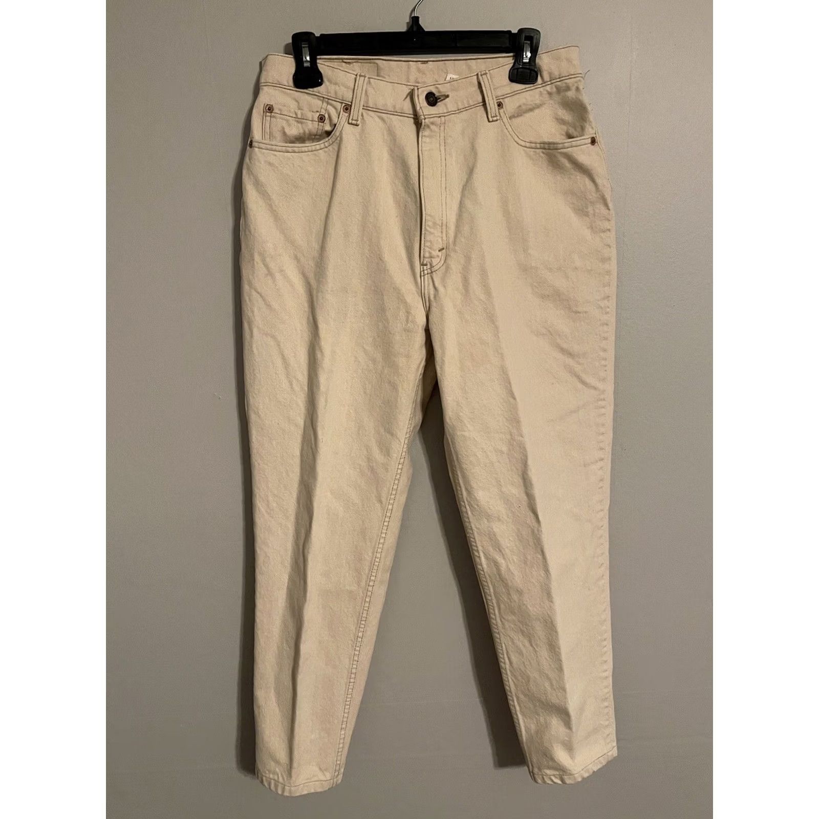 Levi's VINTAGE Levi's Denim Jeans Made in USA 16521-0247 Ivory 14M 31x29 Women's Size 36" / US 14 / IT 50 - 3 Thumbnail