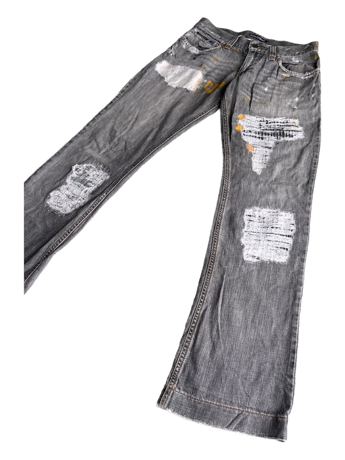 Dolce & Gabbana ARCHIVE D&G Sashiko Boro Runway Damaged Dirty Jeans Denim Size US 32 / EU 48 - 5 Thumbnail