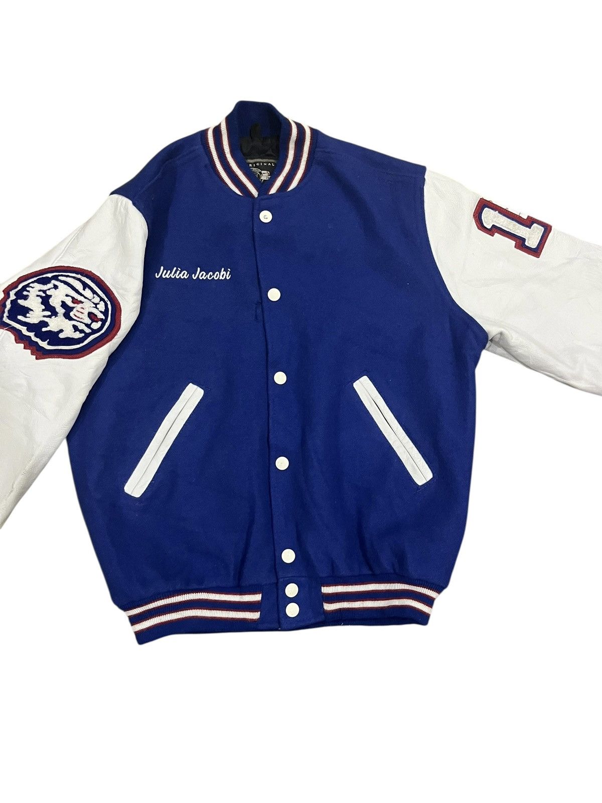 Holloway vintage HOLLOWAY varsity jaket sleeve leather Size US L / EU 52-54 / 3 - 3 Thumbnail