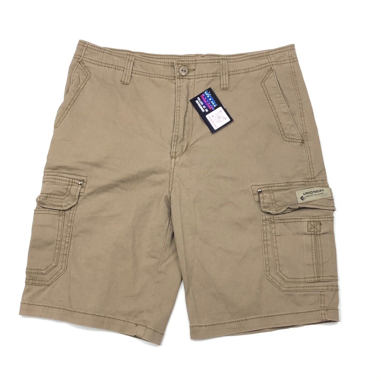 UNIONBAY × Vintage Vintage Y2K UnionBay Tan Brown Khaki Cargo Shorts Bottoms Size US 36 / EU 52 - 1 Thumbnail
