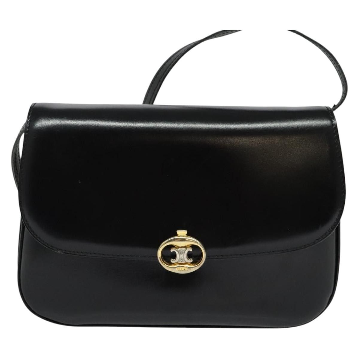 Celine Vintage Triomphe Flap Bag Leather