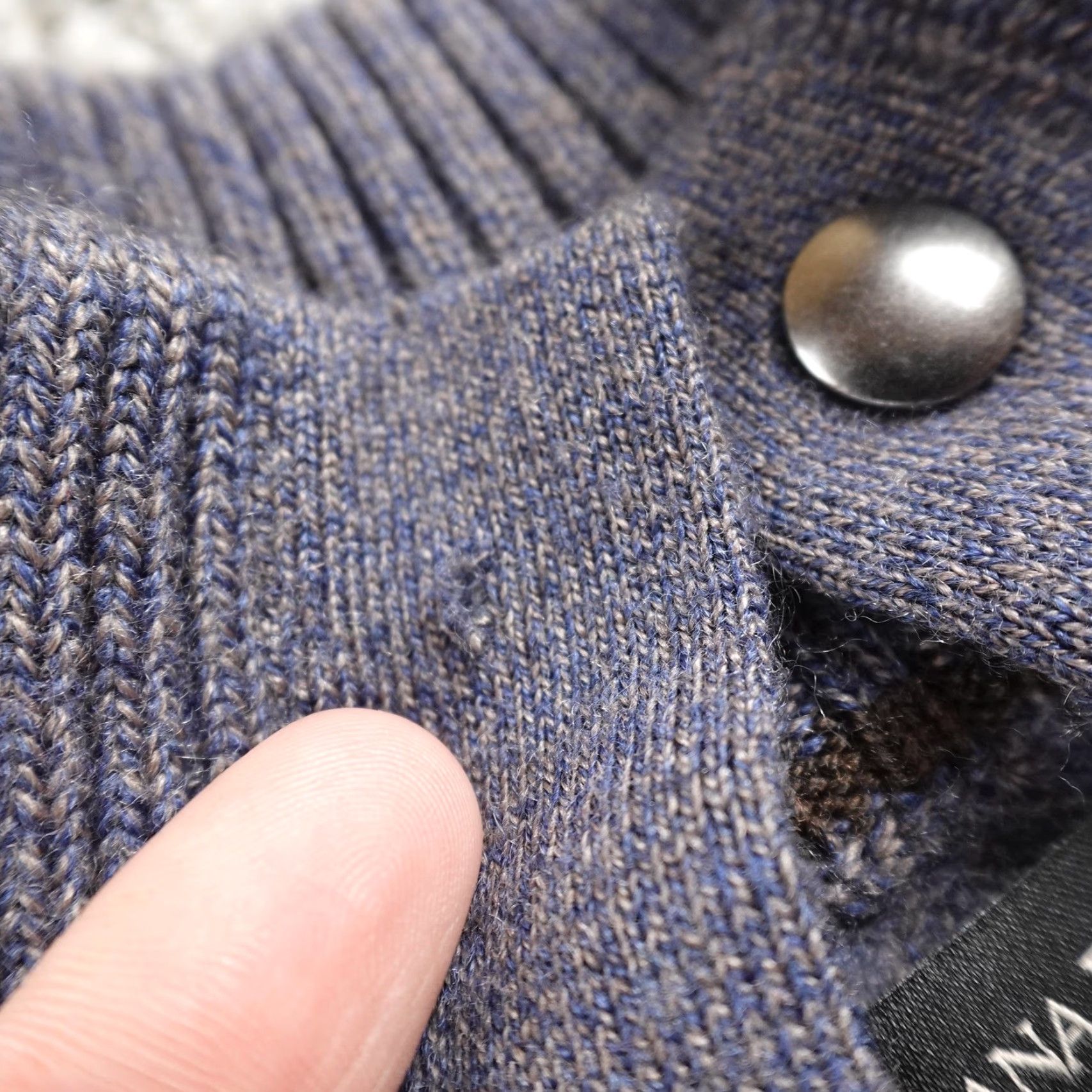 Banana Republic Banana Republic Sweater Mens S Blue Gray Merino Wool Mock Neck Henley Pullover Shirt Size US S / EU 44-46 / 1 - 5 Thumbnail