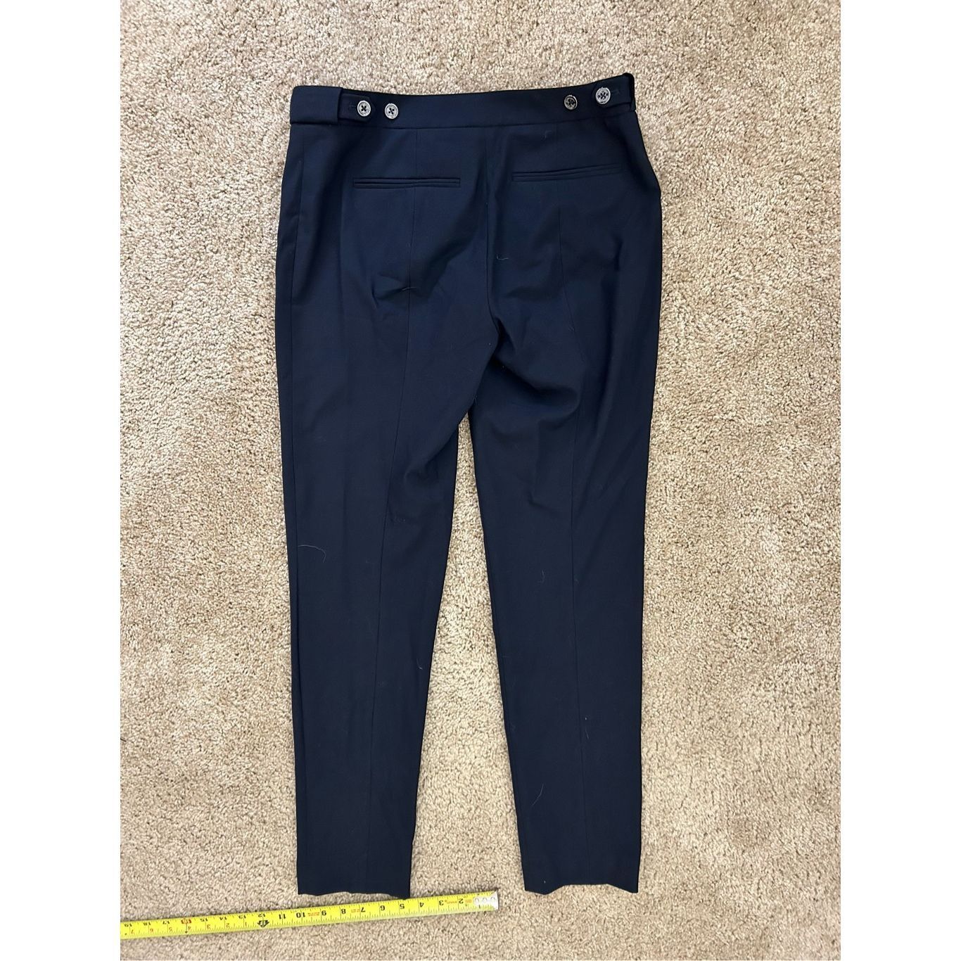 Calvin Klein Calvin Klein Highline Navy Blue Ankle-Length Dress Pants, Si Size 26" / US 2 / IT 38 - 6 Thumbnail