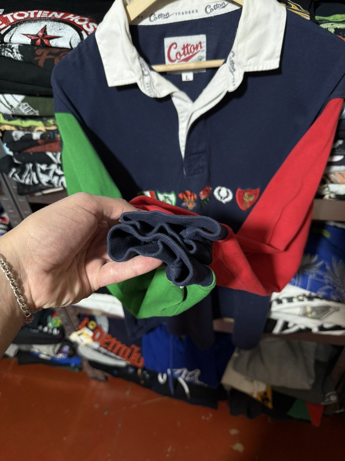 Cotton Traders Vintage 90s Cotton Traders 6 Six Nations Rugby Jersey Size US XXL / EU 58 / 5 - 6 Thumbnail