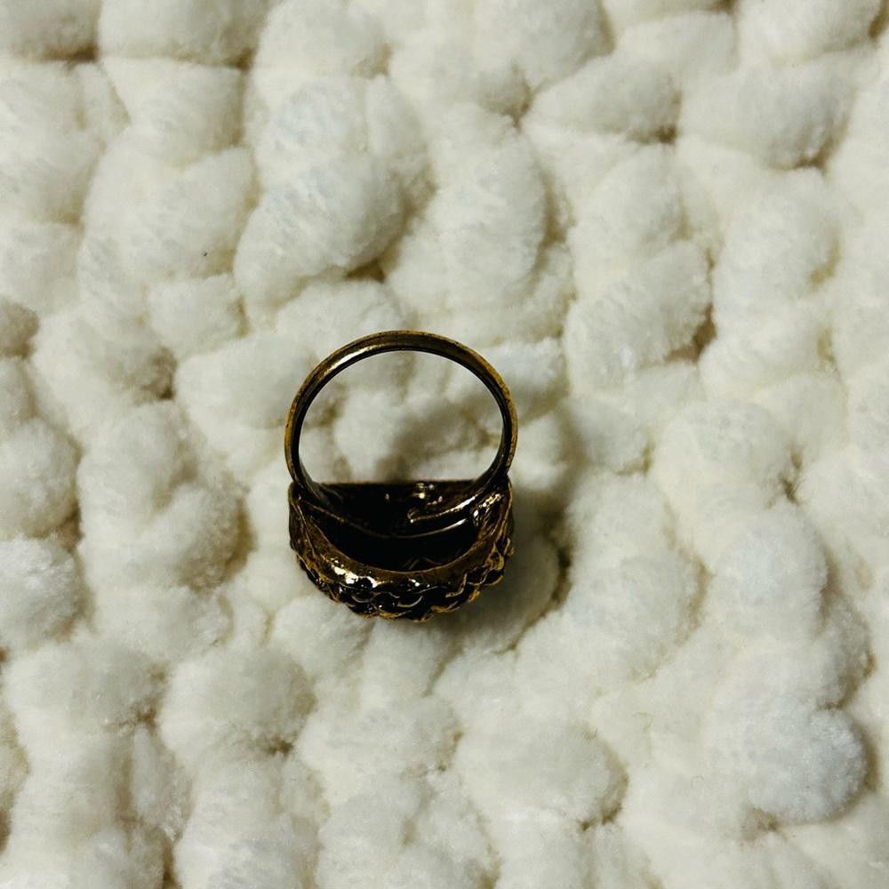 Designer Gold-tone woven ring Size ONE SIZE - 3 Thumbnail