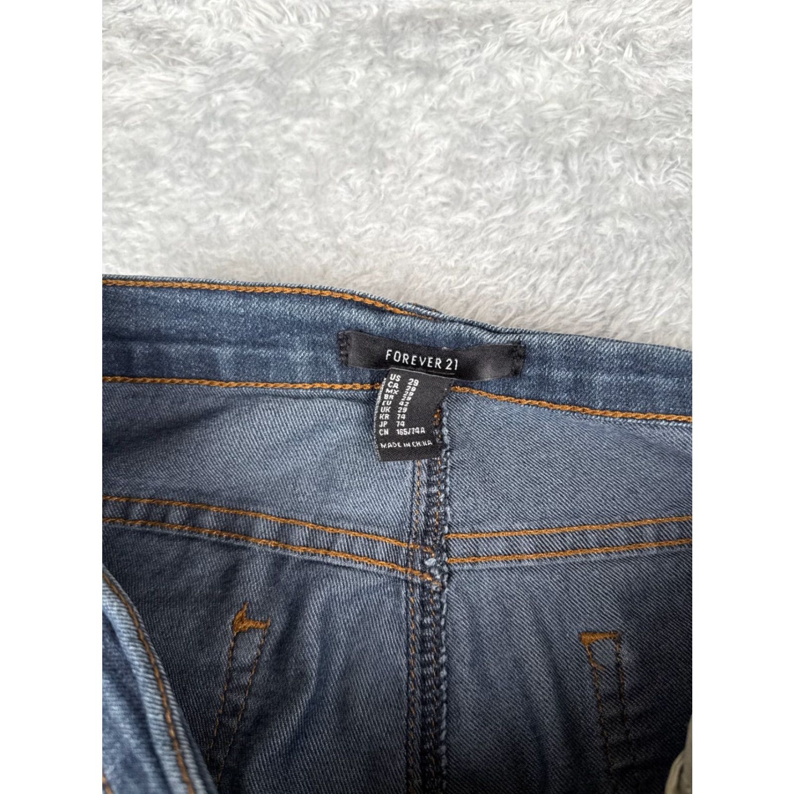 Forever 21 Forever 21 Jeans Women's 29 Blue Denim Skinny Mid Rise 26" Inseam Cotton Blend Size 29" - 6 Thumbnail