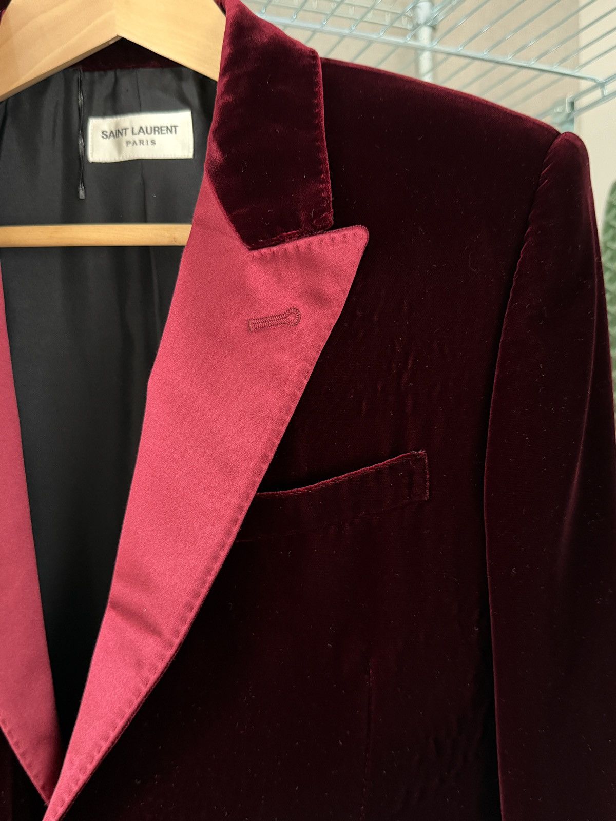Saint Laurent Paris Saint Laurent Paris X Heidi Slimane FW16 Velvet Blazer Size 46R - 3 Thumbnail