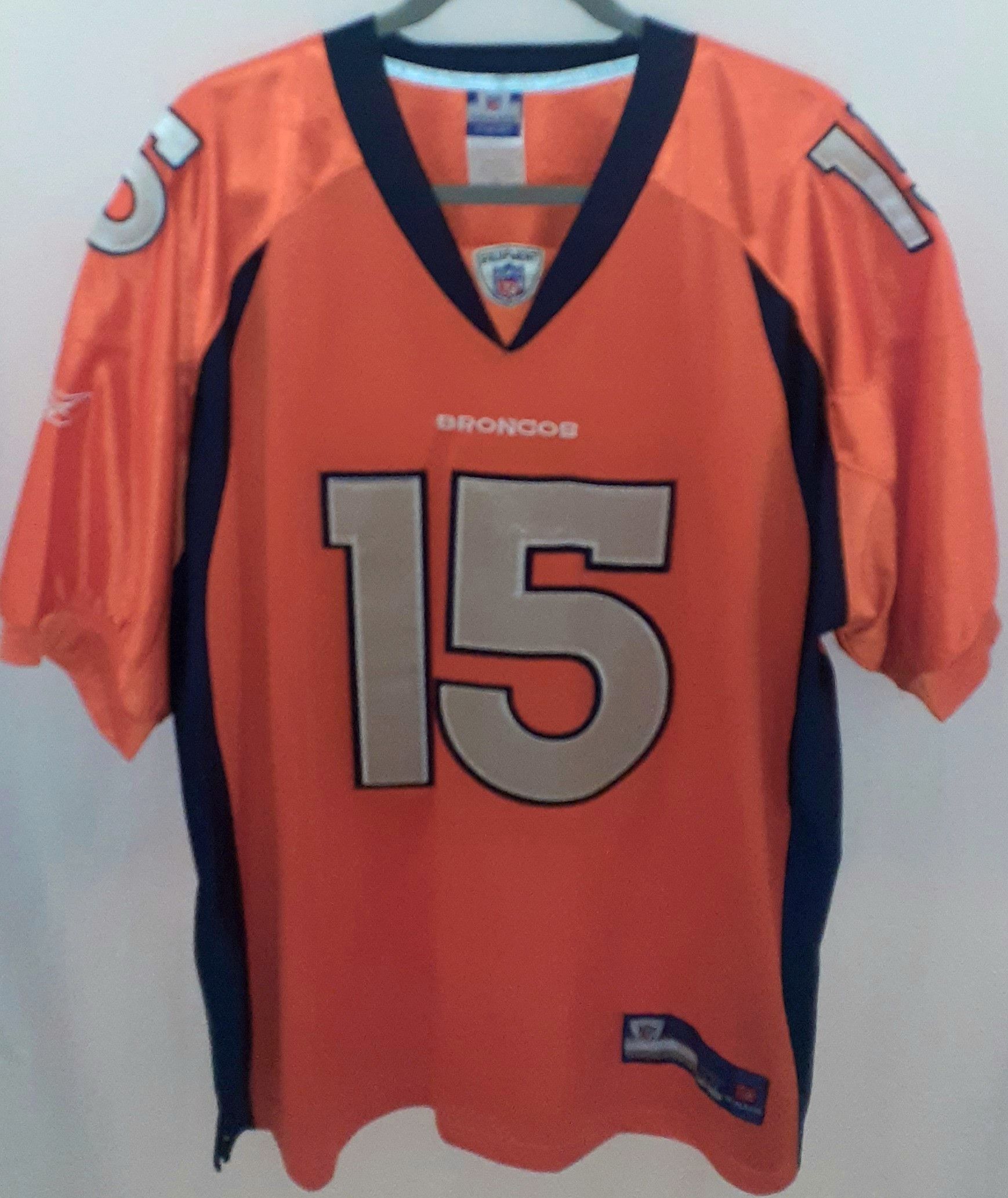 Reebok buy Men's Broncos #15 Tim Tebow Football V-Neck Short Sleeves Jersey Size 52