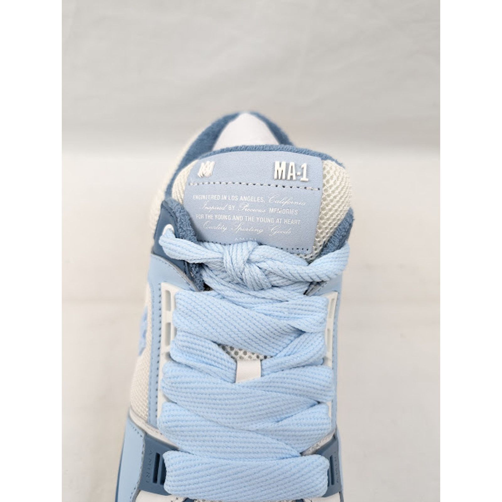 Amiri o1rshd1 MA-1 Low-Top Sneakers in Alabaster Blue Size US 8 / EU 41 - 7 Thumbnail