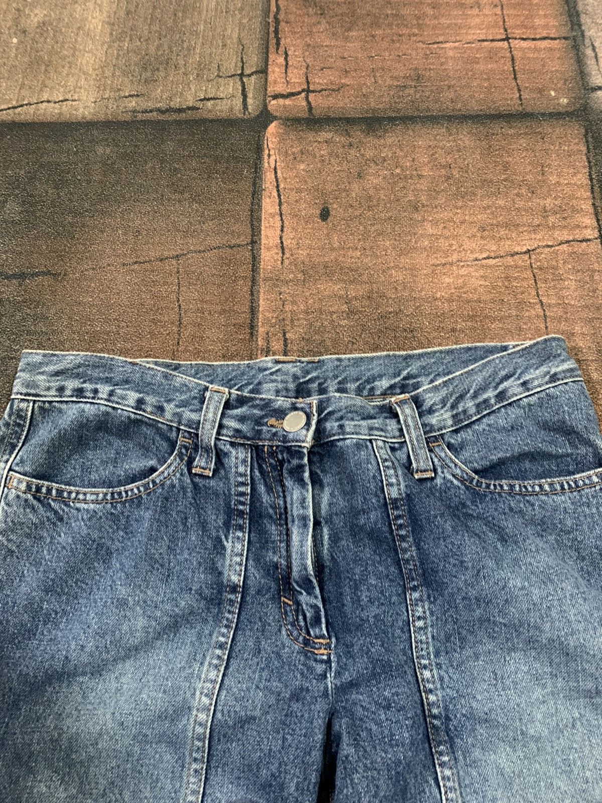 If Six Was Nine SUPER FLARE UNITED COLORS OF BENETTON JEANS RARE DESIGN Size US 30 / EU 46 - 3 Thumbnail
