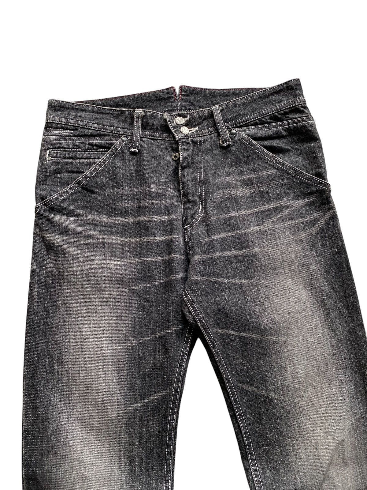 If Six Was Nine 💥Sick💥 Roen Wing Denim Flare Jeans Size US 31 - 5 Thumbnail