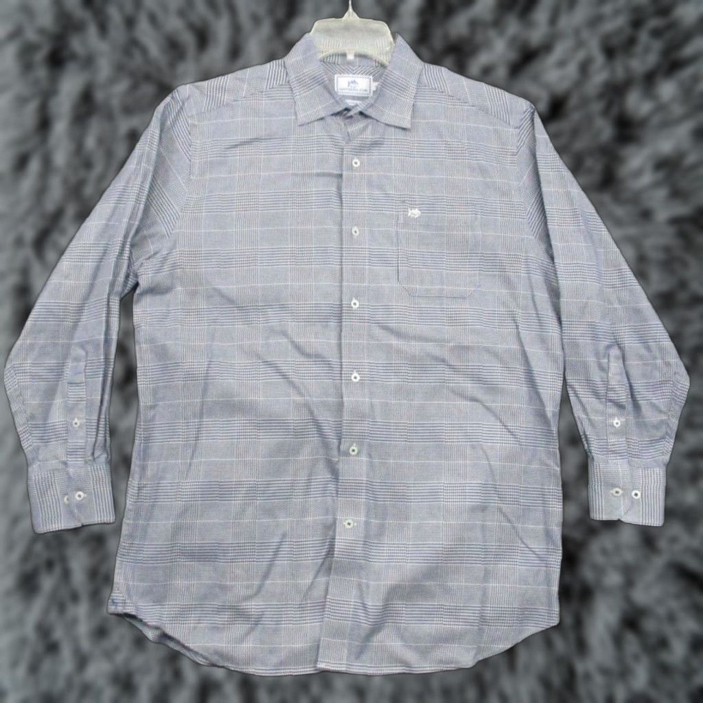 Southern Tide Southern Tide Shirt Men's Medium Classic Fit Blue Plaid Long Sleeve Button Front Size US M / EU 48-50 / 2 - 1 Thumbnail