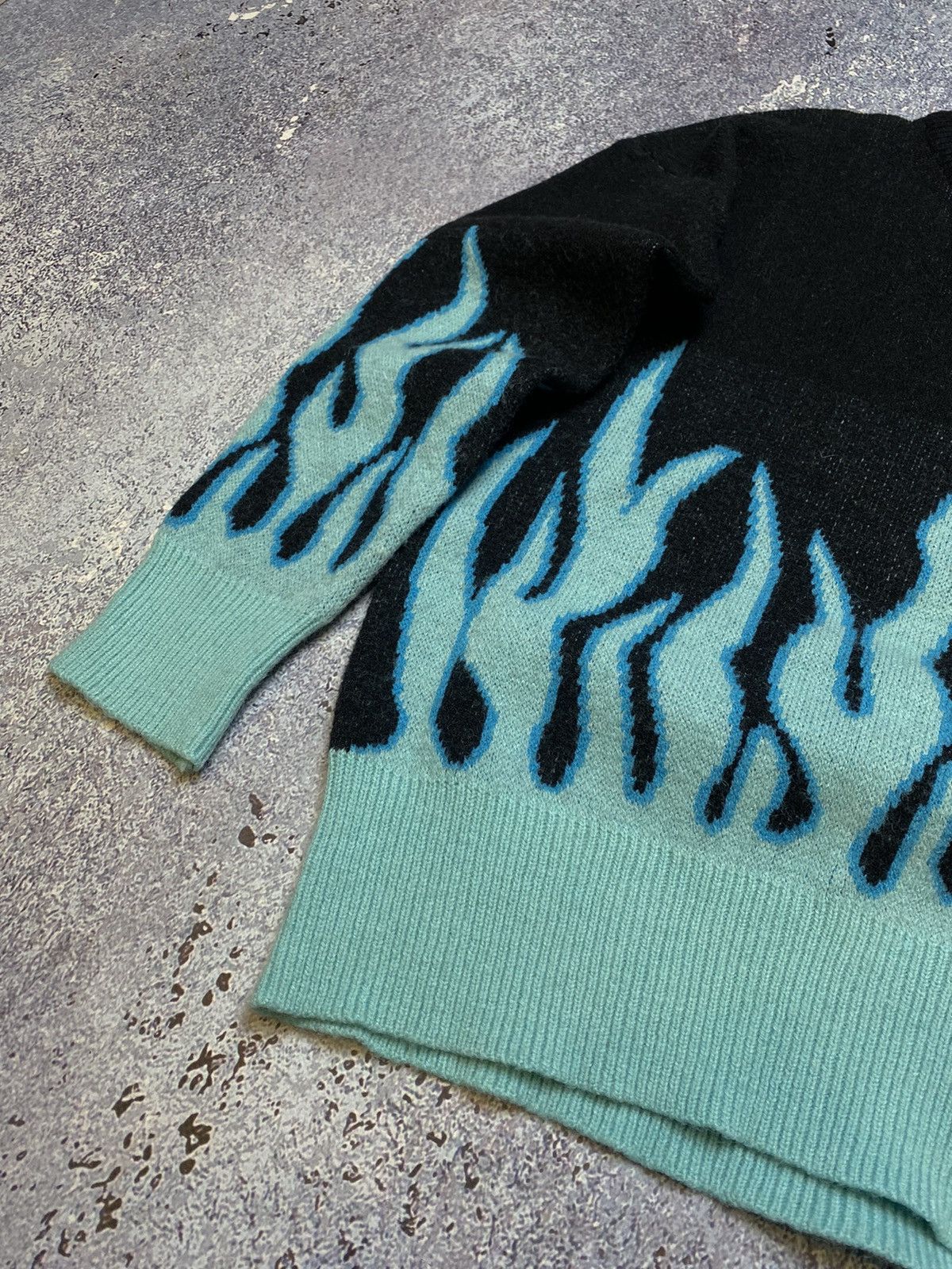 Japanese Brand 💥CRAZY Y2K FLAME KNIT SWEATER Size US S / EU 44-46 / 1 - 5 Thumbnail