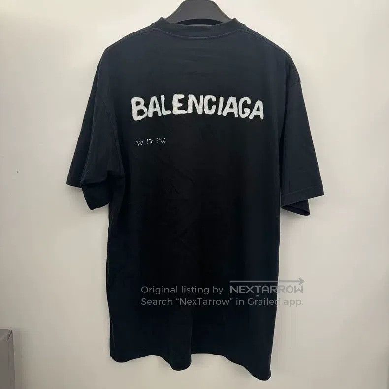 Balenciaga Balenciaga Black Front and Back Logo Short Sleeve Size US XS / EU 42 / 0 - 2 Thumbnail